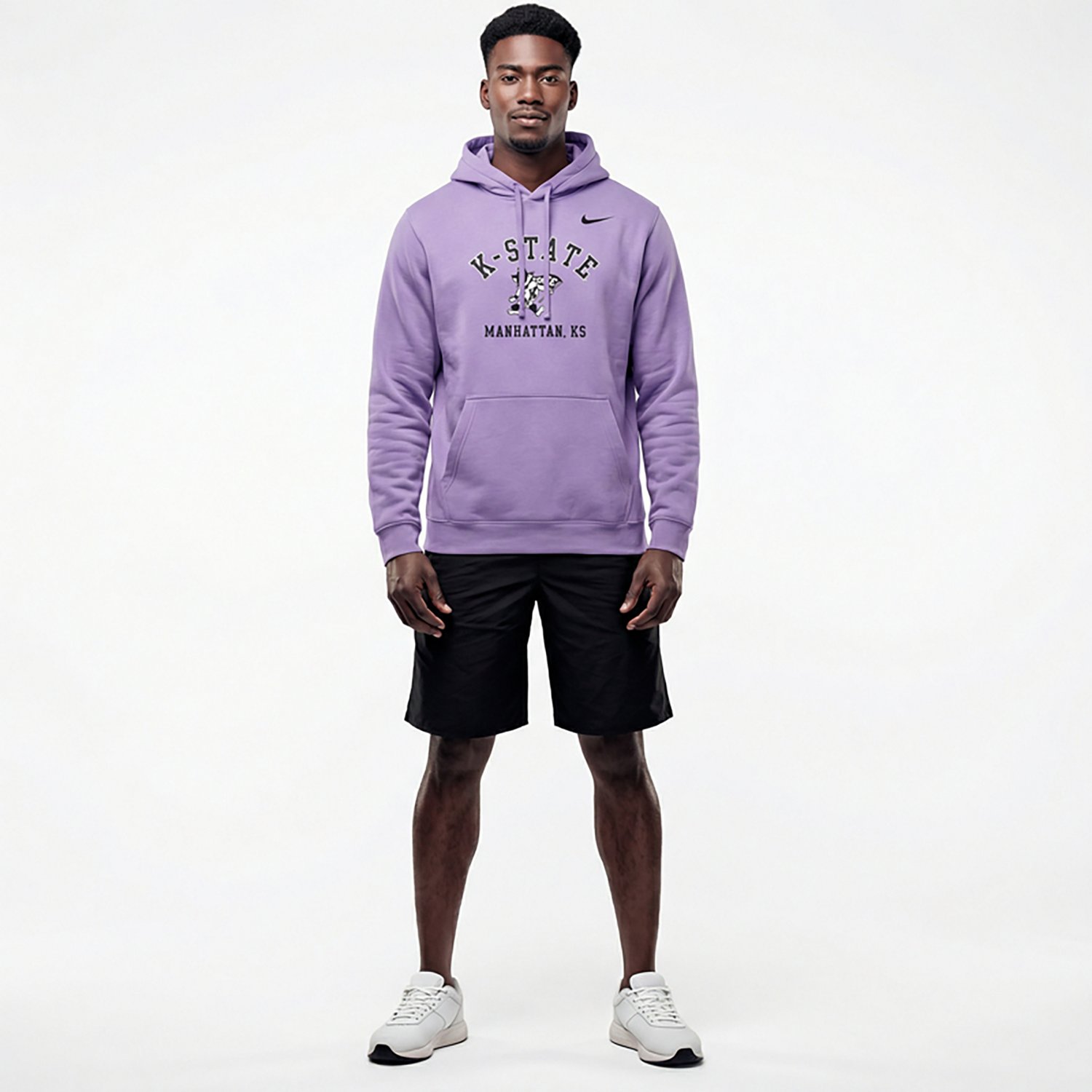 Nike Men's Kansas State Lavender Flag Willy Club Fleece Hoodie