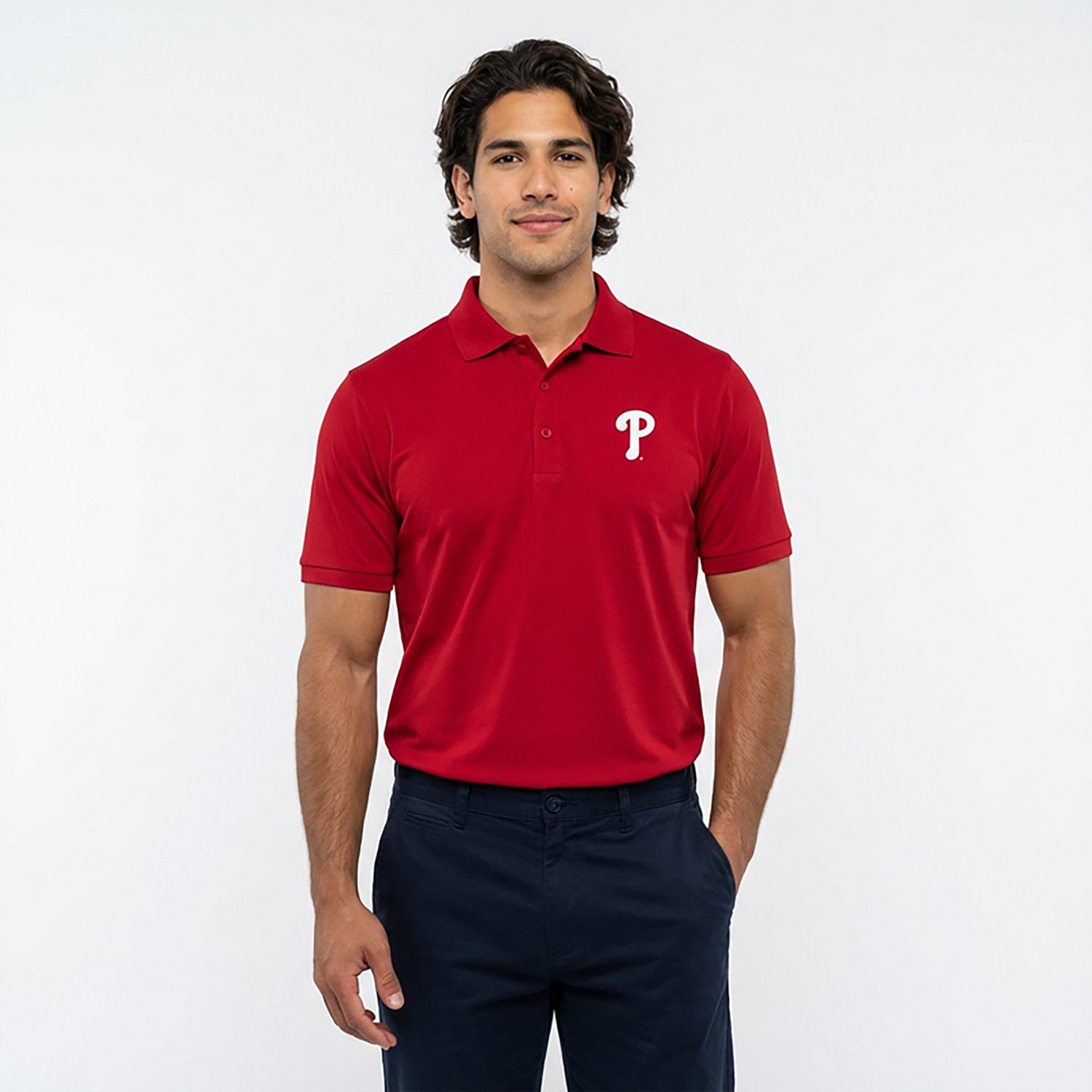 Antigua Men's Philadelphia Phillies Legacy Pique Polo Shirt - view number 2