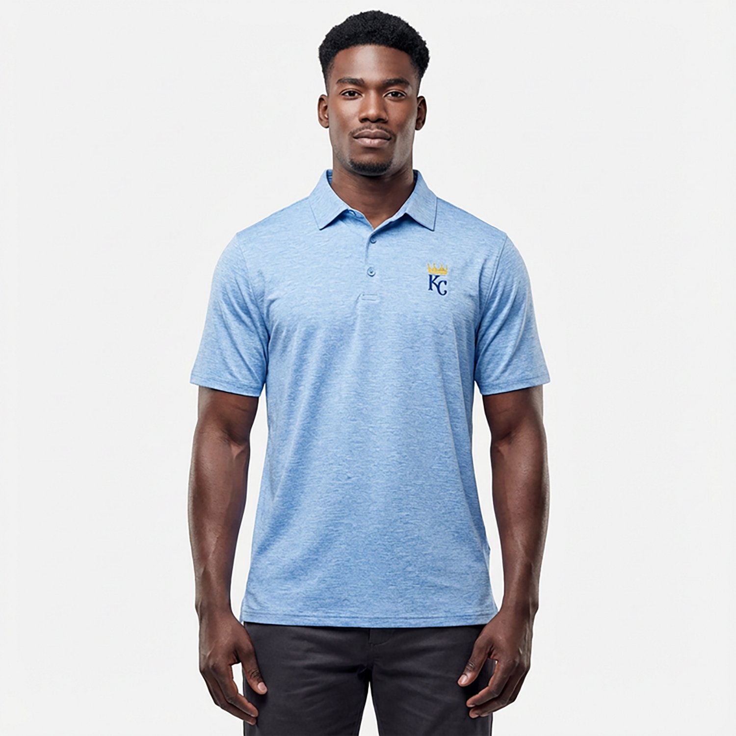 Antigua Men's Kansas City Royals Par 3 Short Sleeve Polo Shirt - view number 2