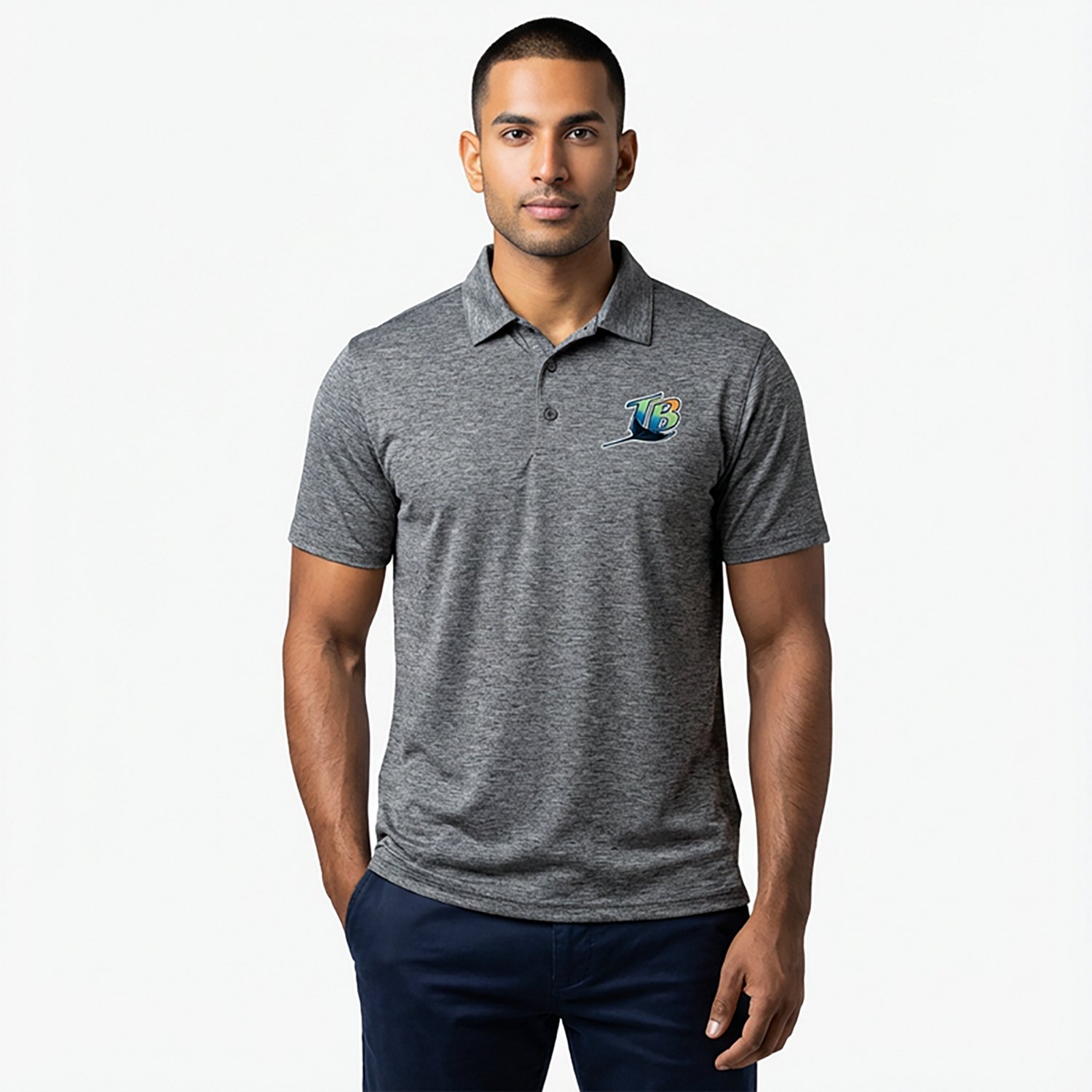 Antigua Men's Tampa Bay Rays Par 3 Short Sleeve Polo Shirt