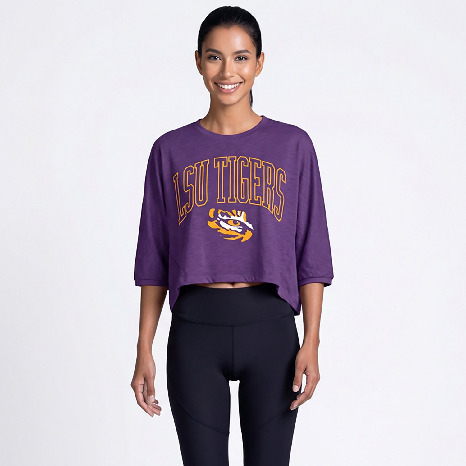 Pressbox Women's LSU New Zealand Maxima Ascher 3/4 Sleeve Top