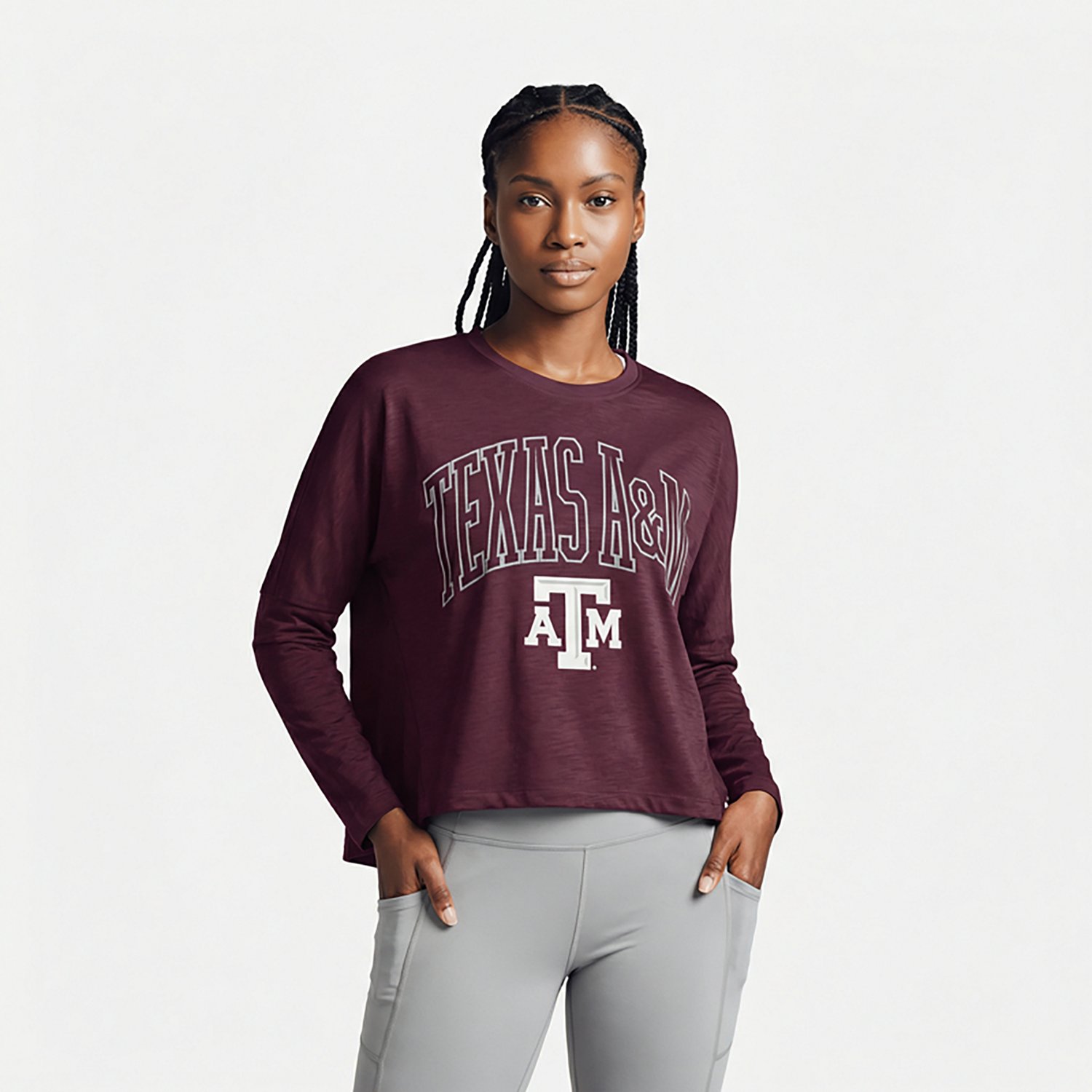 Pressbox Women's Texas A&M New Zealand Maxima Ascher 3/4 Sleeve Top - view number 2
