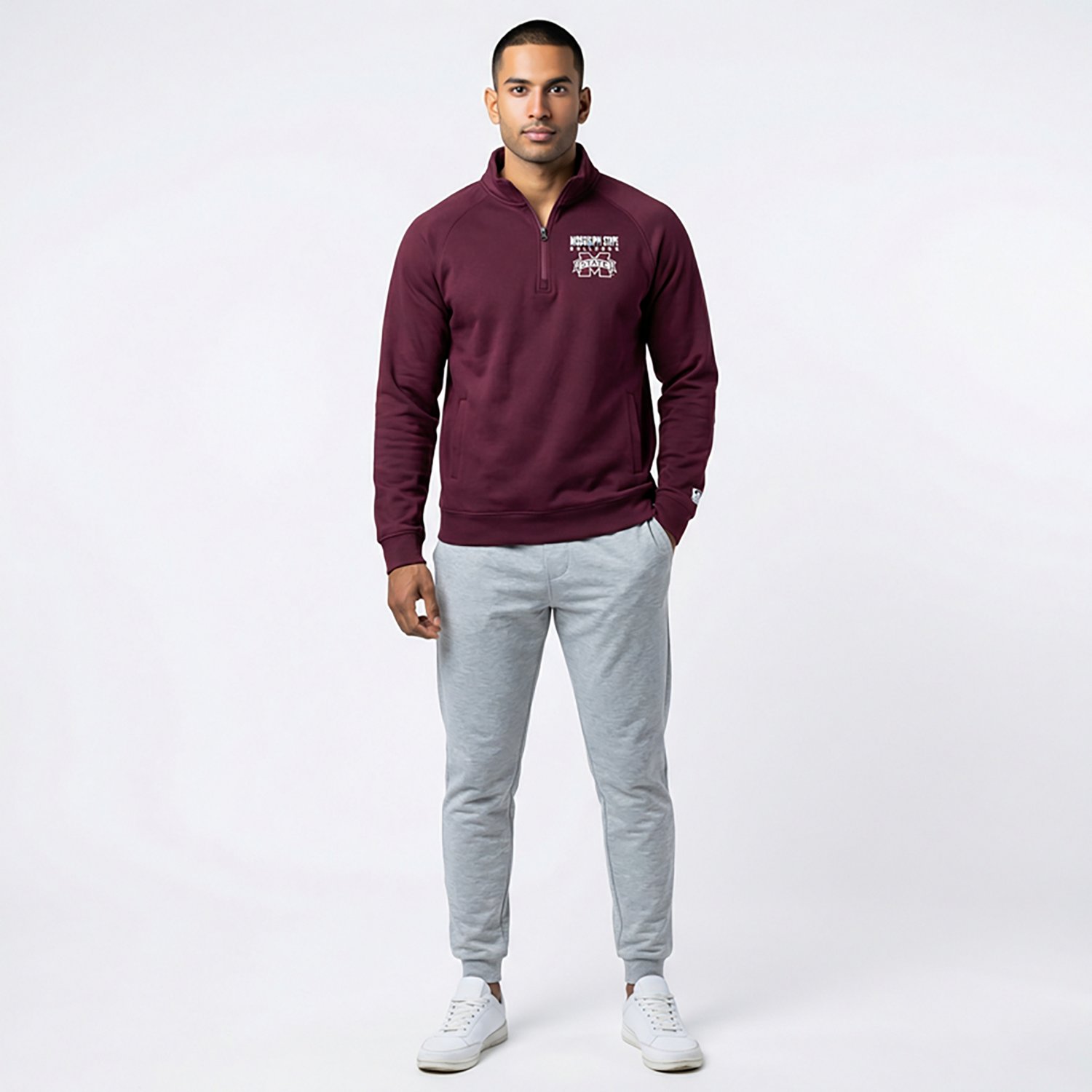 Colosseum Athletics Men's Mississippi State Nial 1/4 Zip Pullover