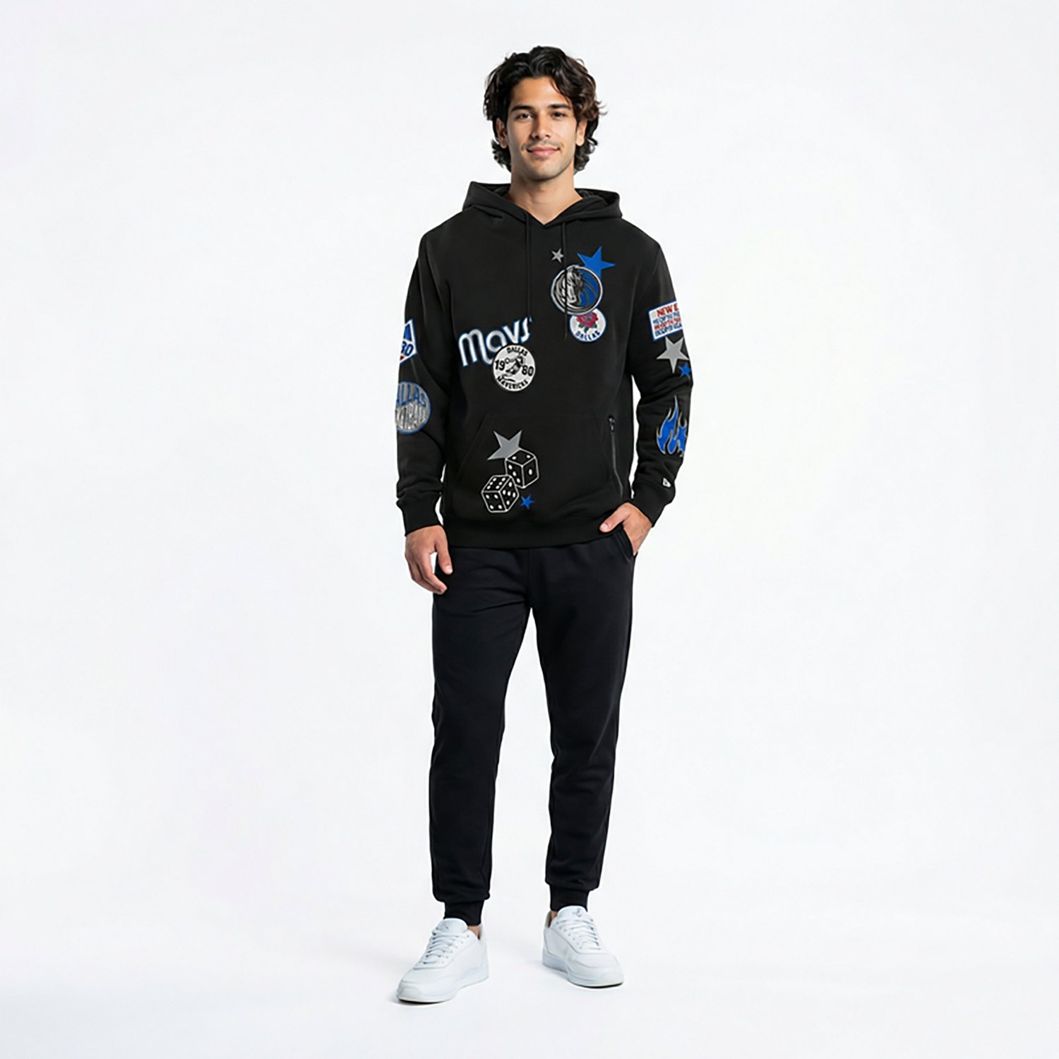 New Era Men's Mavericks Oversized Side Zip Pullover Hoodie - view number 3