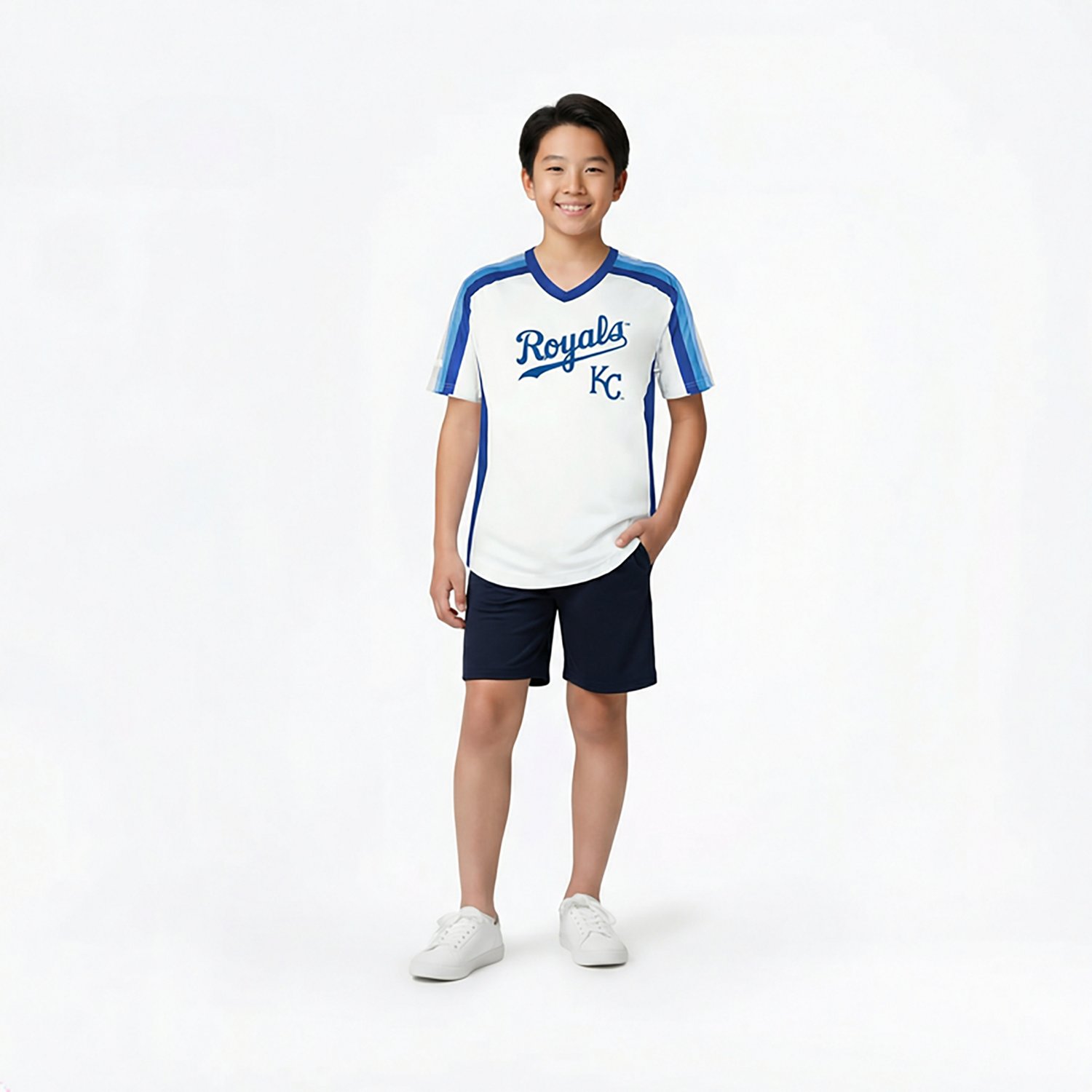 Stitches Boys' Kansas City Royals RBI Shirzy Short Sleeve T-shirt