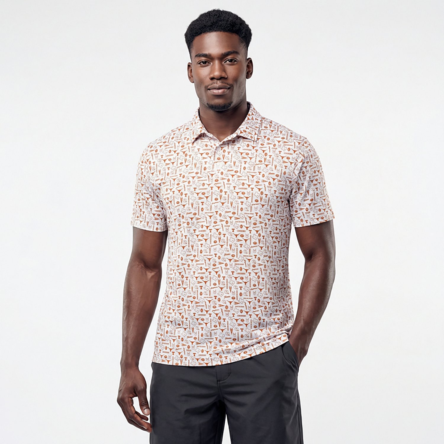 Antigua Men's Texas Lateral Polo Shirt - view number 2