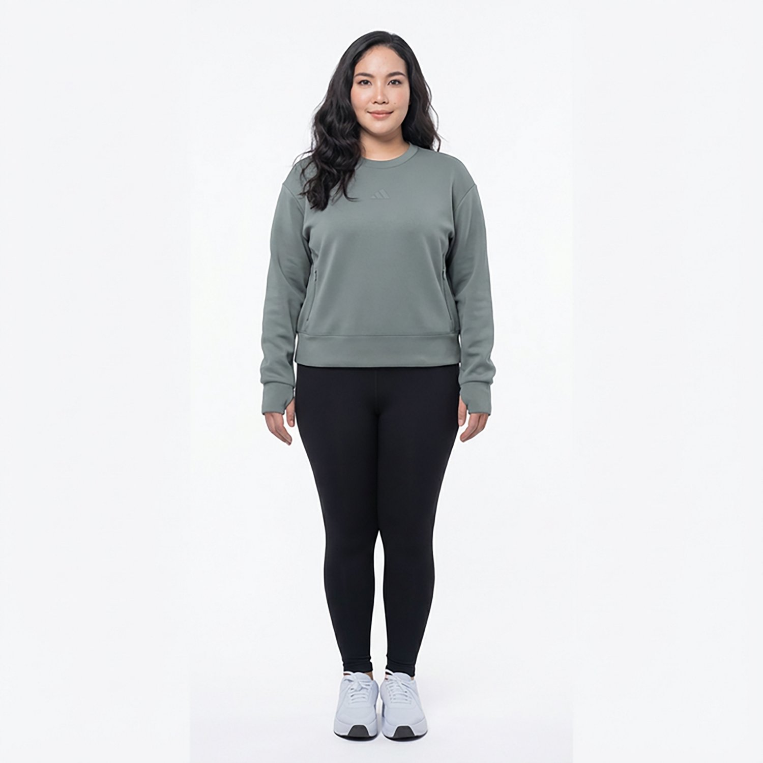 adidas Women's D4T Warm-Up Crewneck Sweatshirt