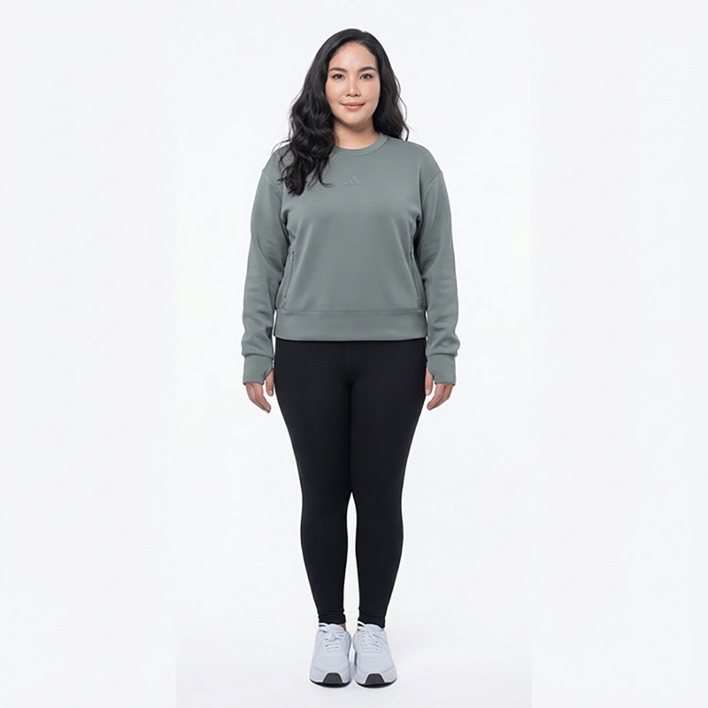 adidas Women's D4T Warm-Up Crewneck Sweatshirt