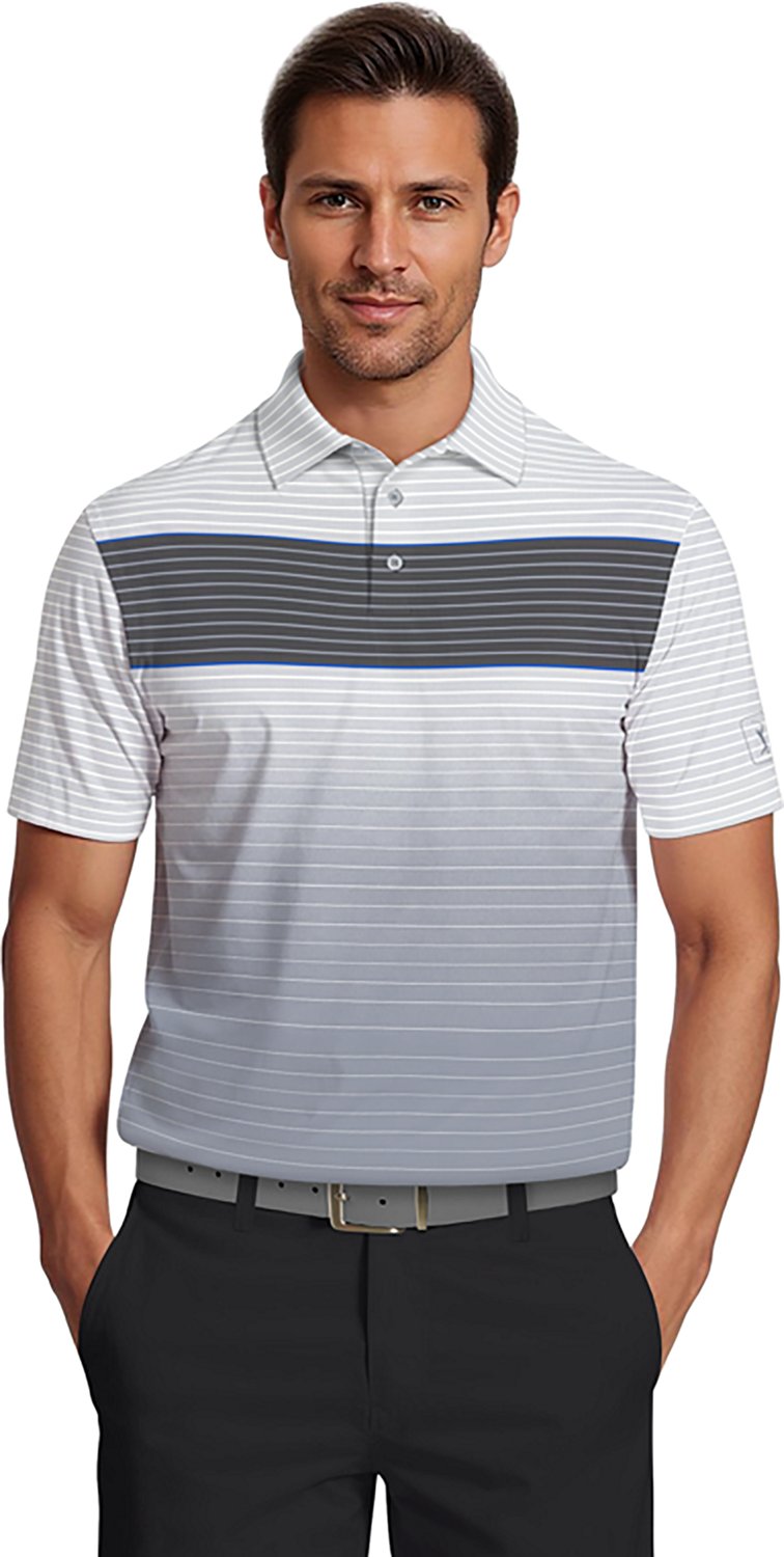 PGA TOUR Men's Ombre Linear Polo Shirt
