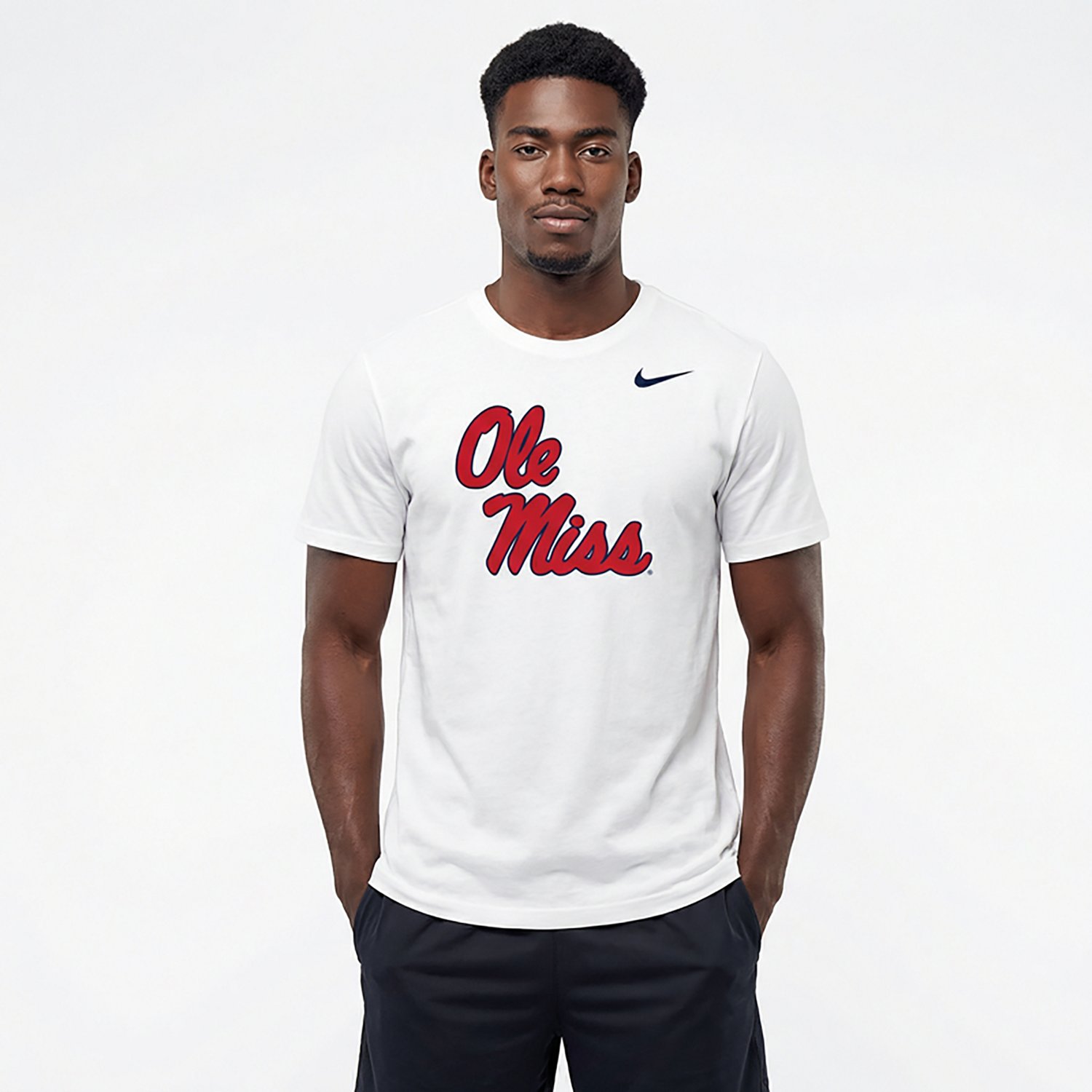 Nike Men's Ole Miss Stack Logo T-shirt