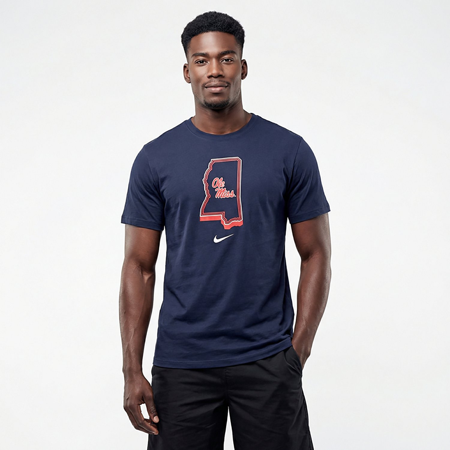Nike Men's Ole Miss State Logo T-shirt - view number 2