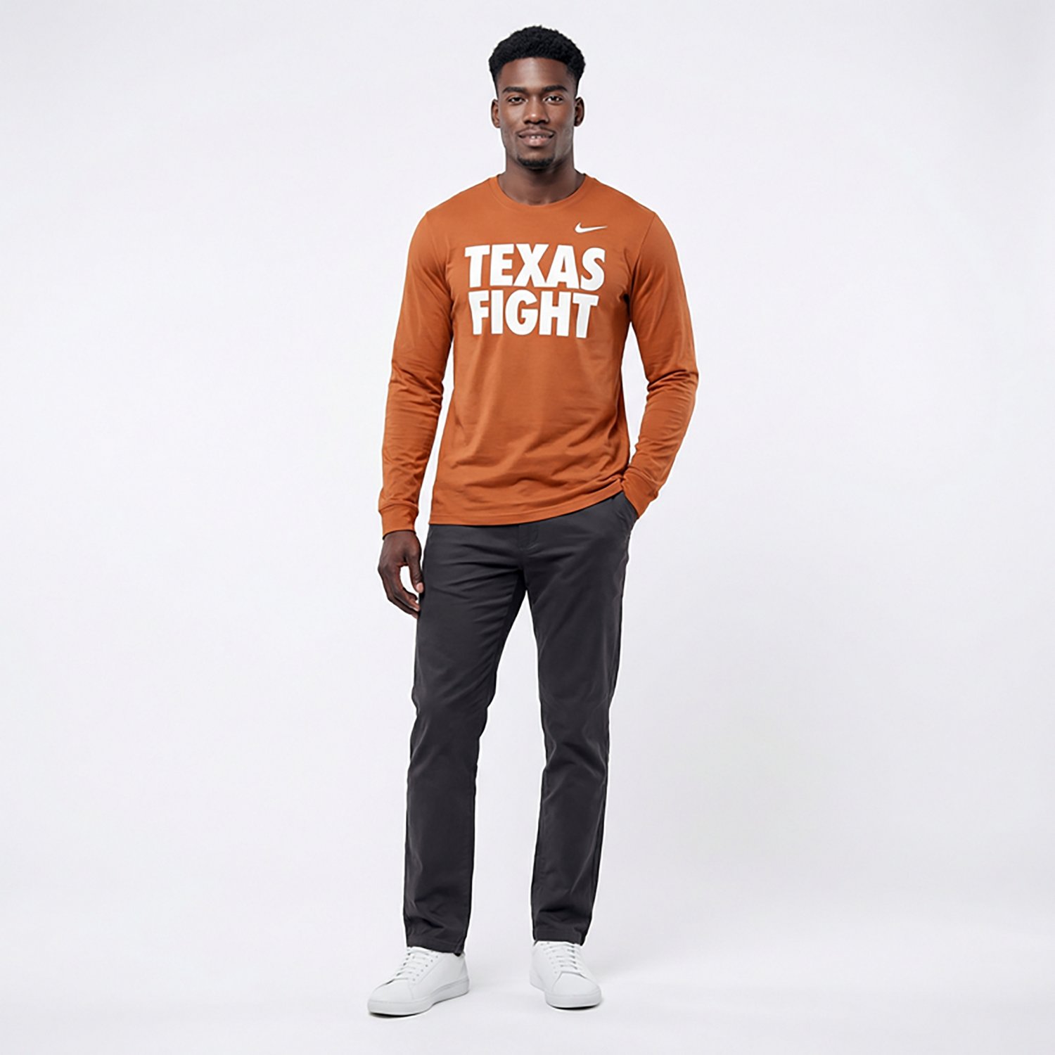 Nike Men's Texas Slogan Double Sided Long Sleeve T-shirt