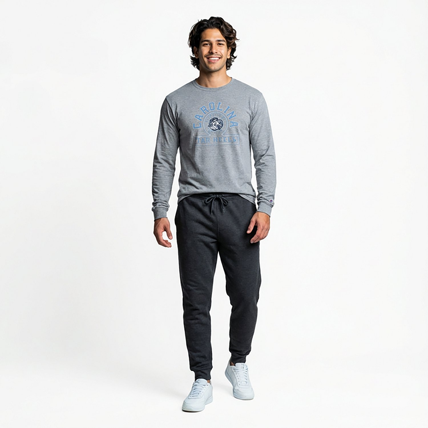 Champion Men's UNC School Arch Triumph Long Sleeve T-shirt