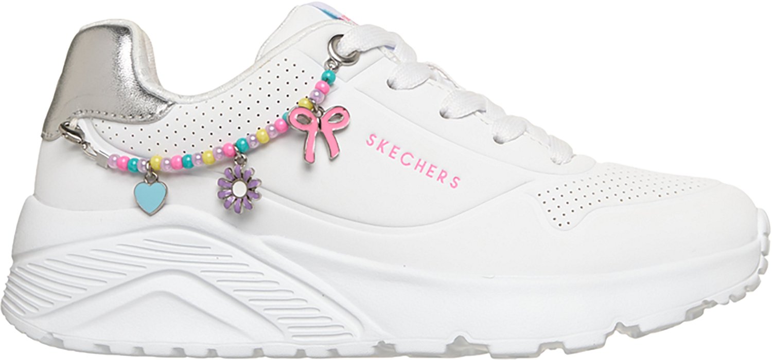 SKECHERS Girls' Uno Lite Charm Bracelet Sneakers