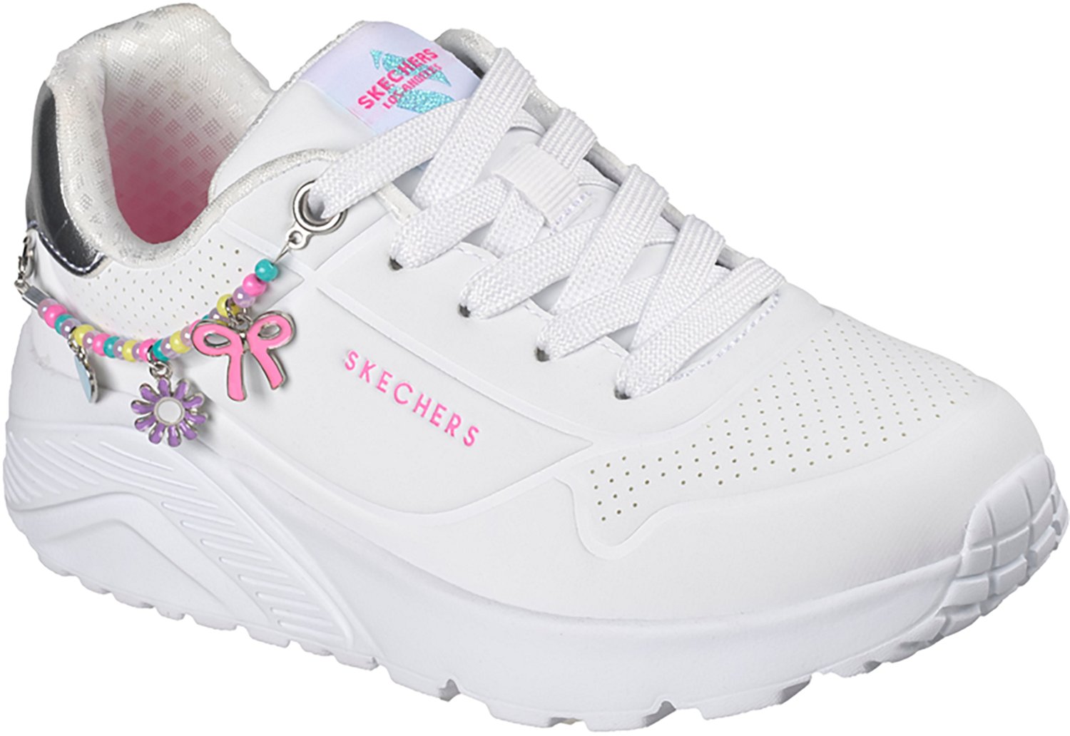 SKECHERS Girls' Uno Lite Charm Bracelet Sneakers - view number 3