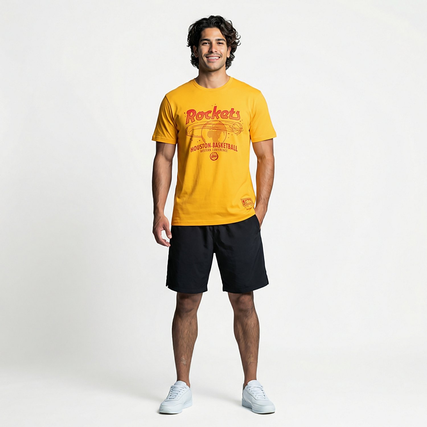 Mitchell & Ness Men's Houston Rockets Into Orbit Graphic T-shirt