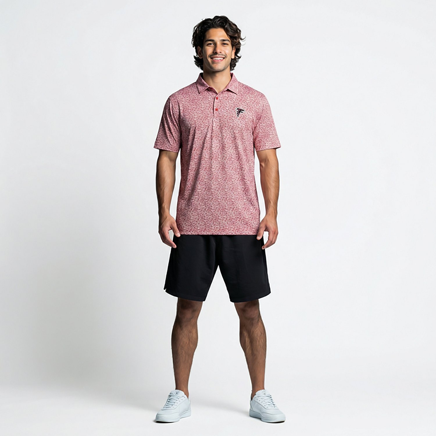 Antigua Men's Falcons Field Ditsy Polo Shirt