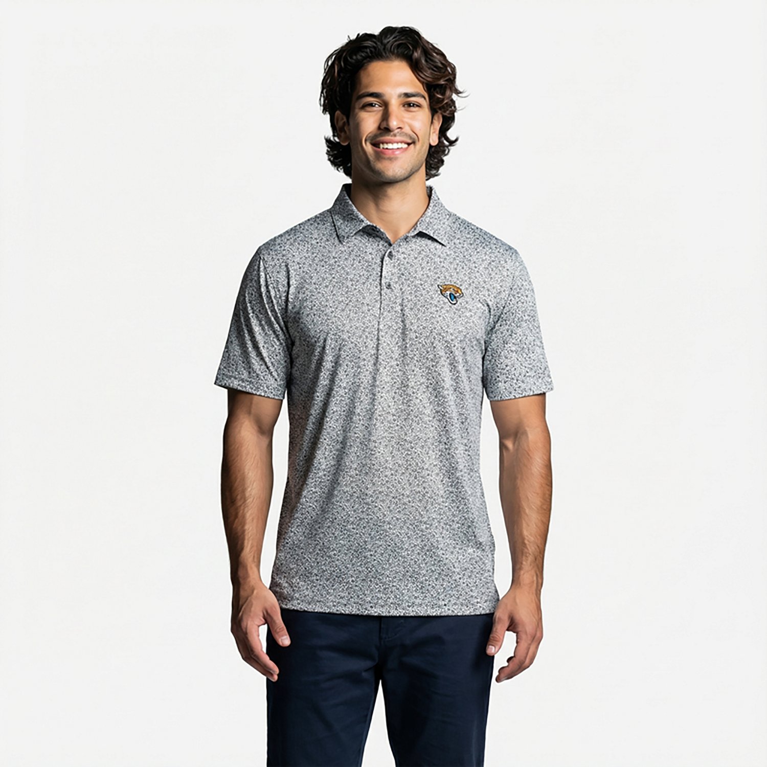 Antigua Men's Jaguars Field Ditsy Polo Shirt