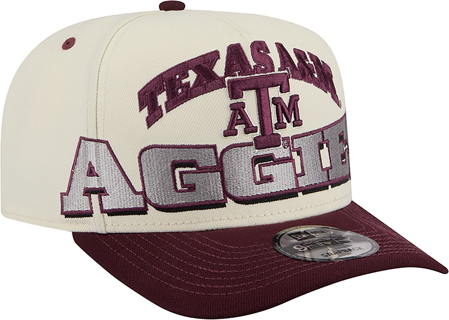 New Era Adults' Texas A&M Aggies Arch Mascot MM 950AF Cap - view number 3