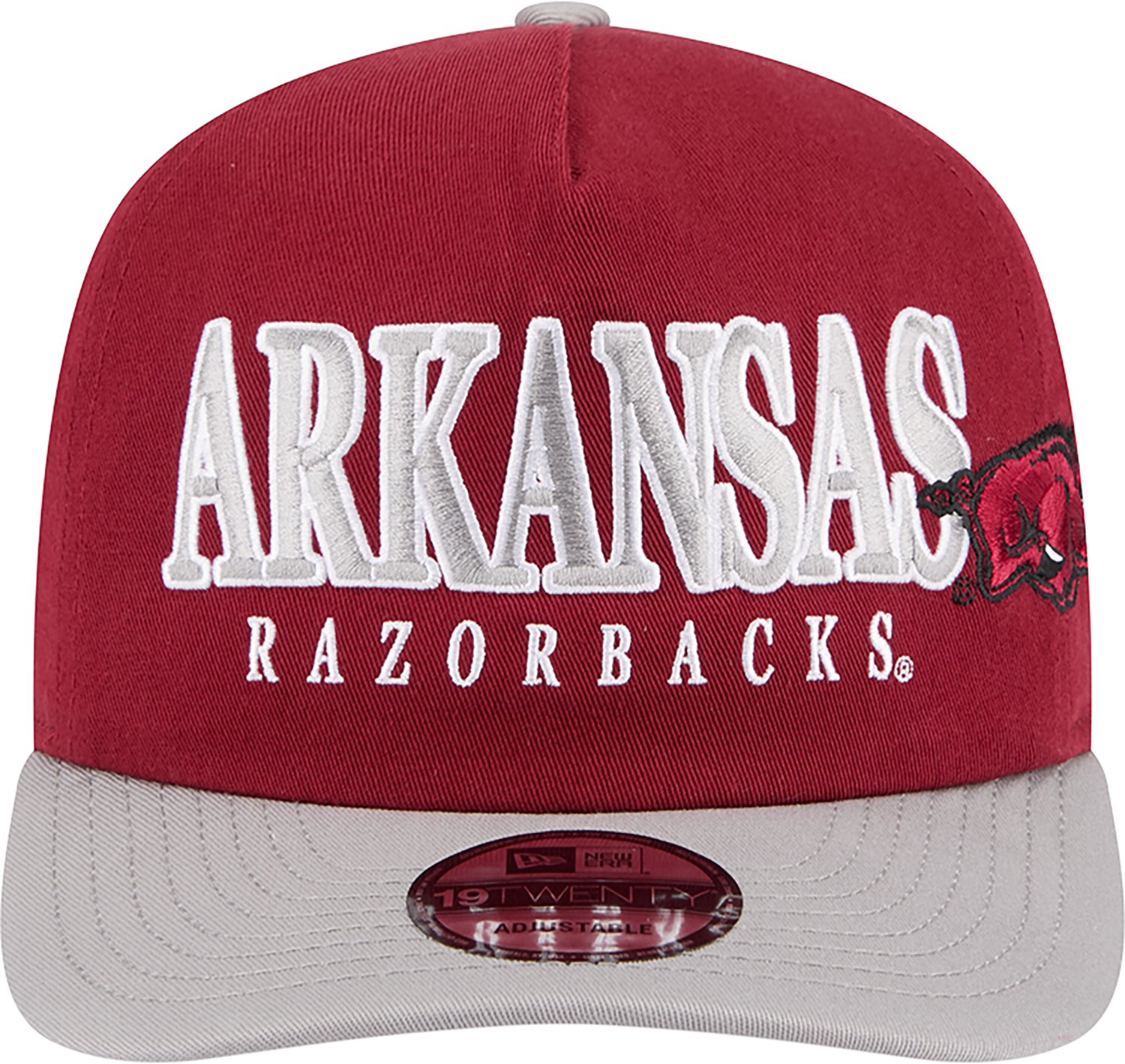 New Era Adults' Arkansas Razorbacks Full Front MM 1920 Cap - view number 2
