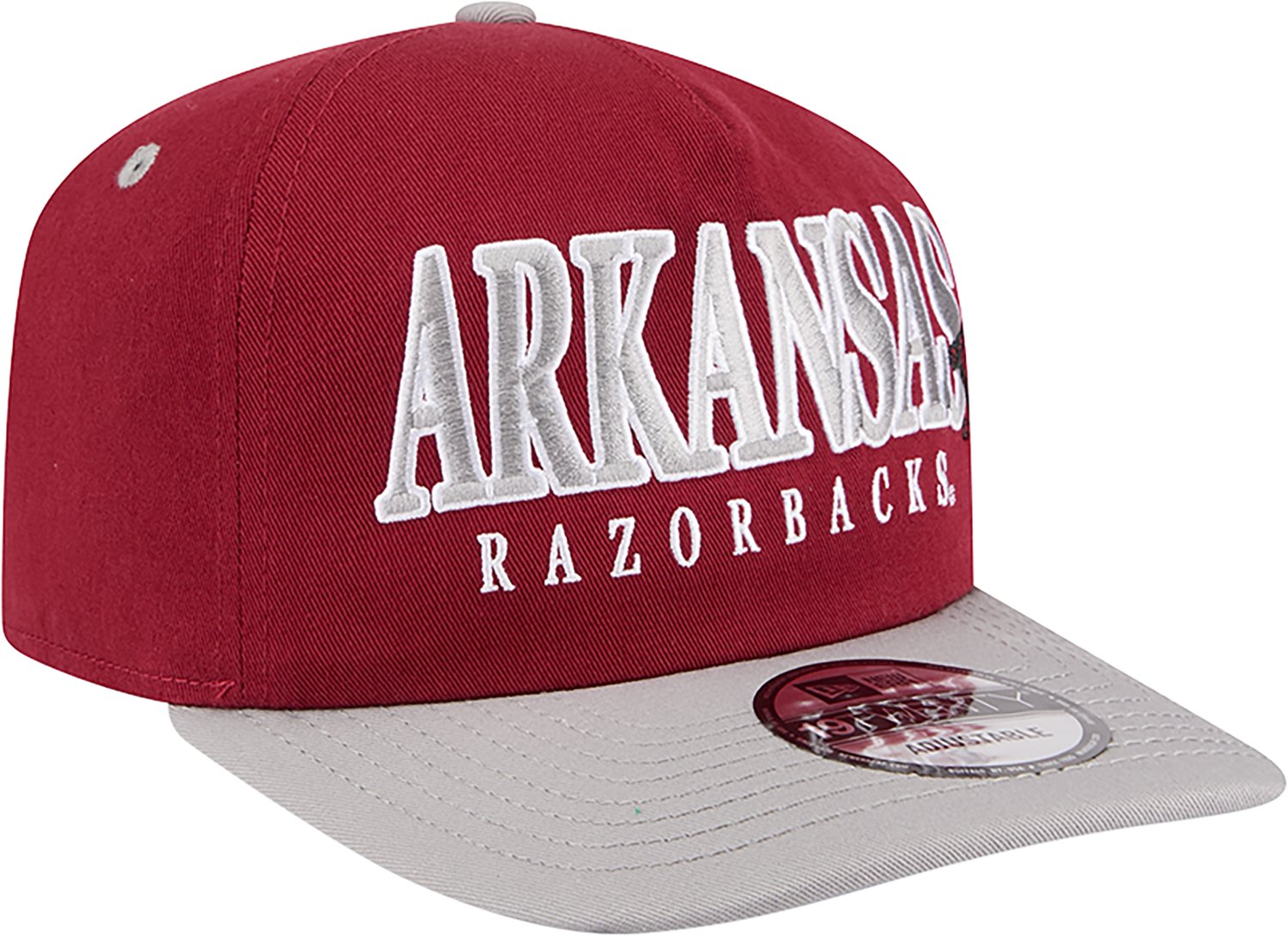 New Era Adults' Arkansas Razorbacks Full Front MM 1920 Cap - view number 3