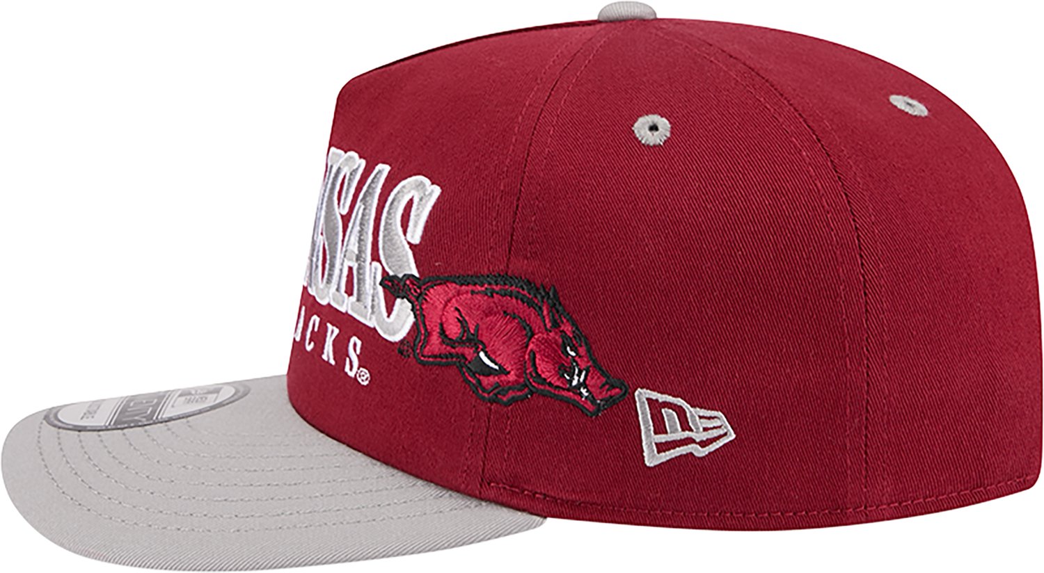 New Era Adults' Arkansas Razorbacks Full Front MM 1920 Cap - view number 5