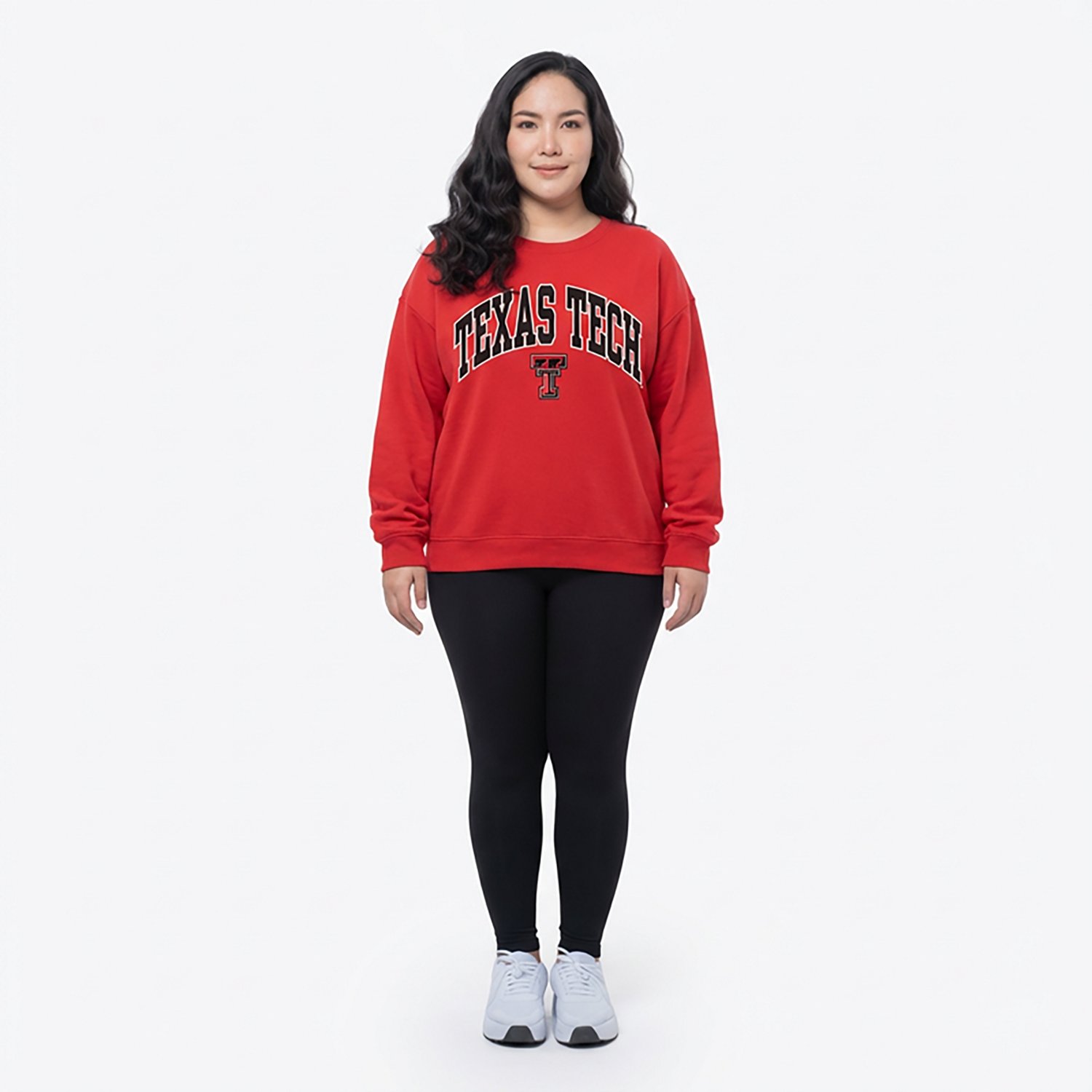 Pressbox Women's Texas Tech University Deep Basic Arch Janise Oversized Sweeper Top