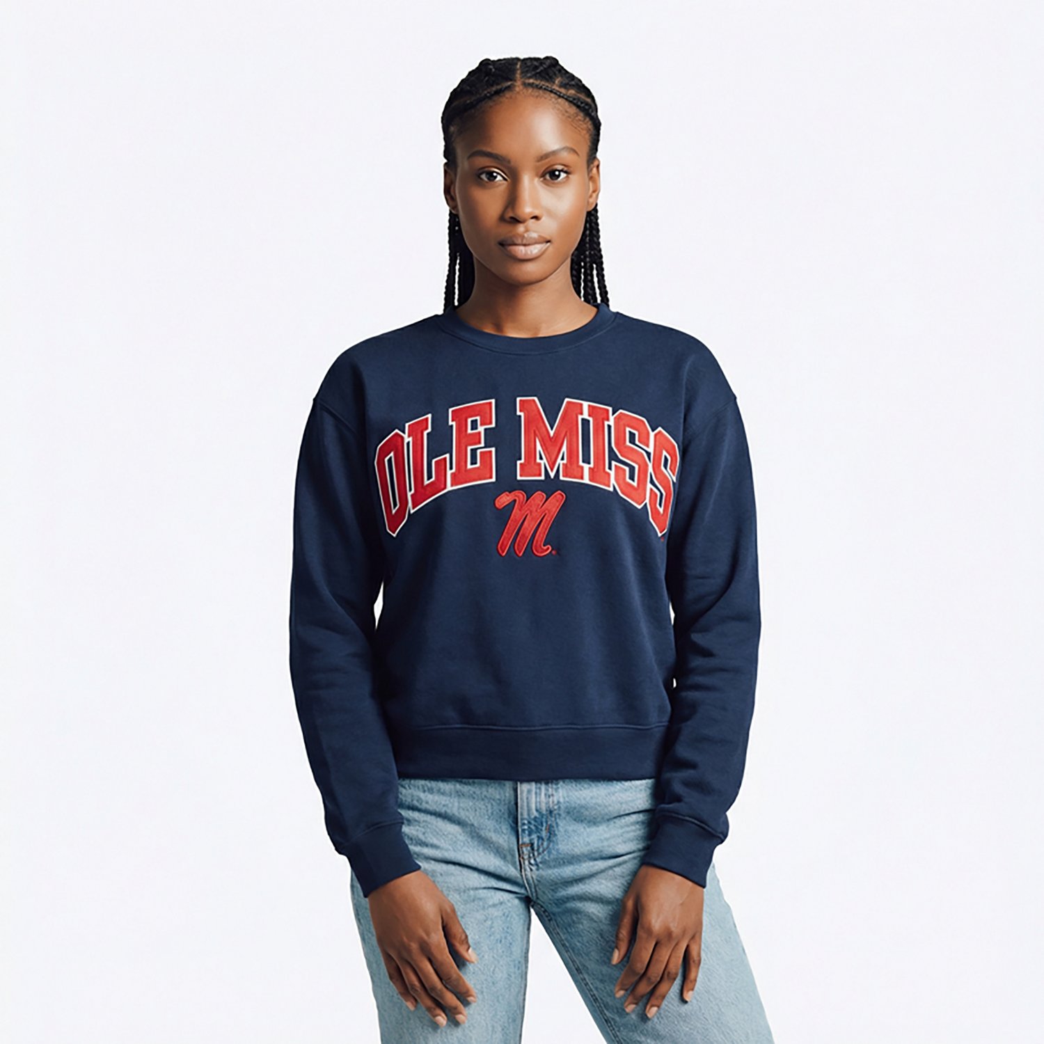 Pressbox Women's University of Mississippi Deep Basic Arch Janise Oversized Sweeper Top - view number 2