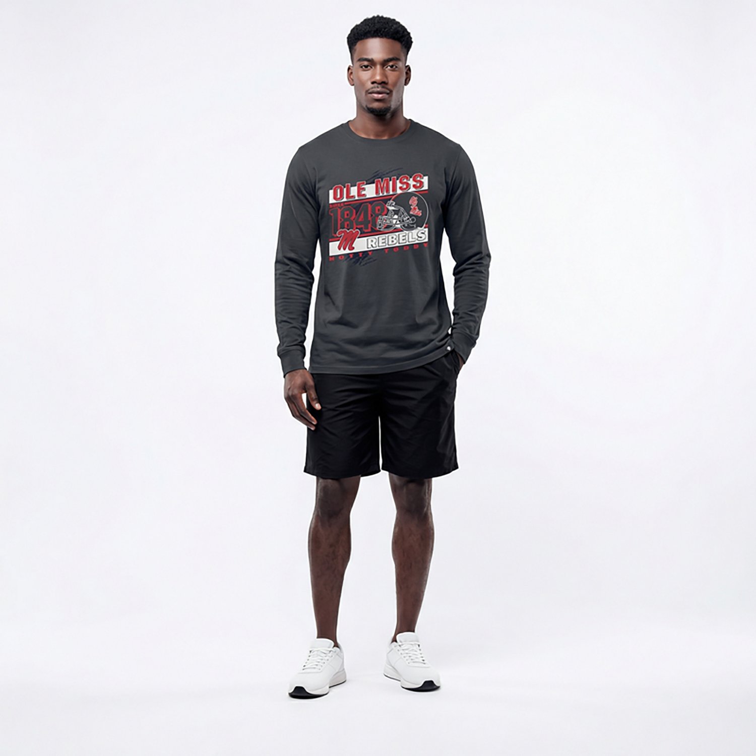 '47 Men's Ole Miss Rebels Year Football Helmet Regional Franklin Long Sleeve T-shirt