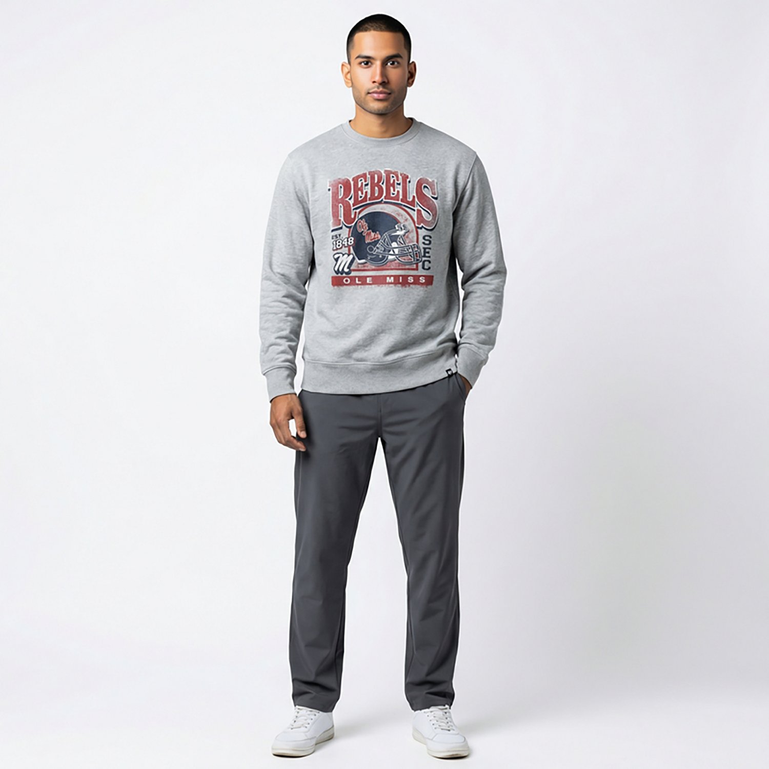 '47 Men's Ole Miss Rebels Arch Regional Headline Crew Sweatshirt