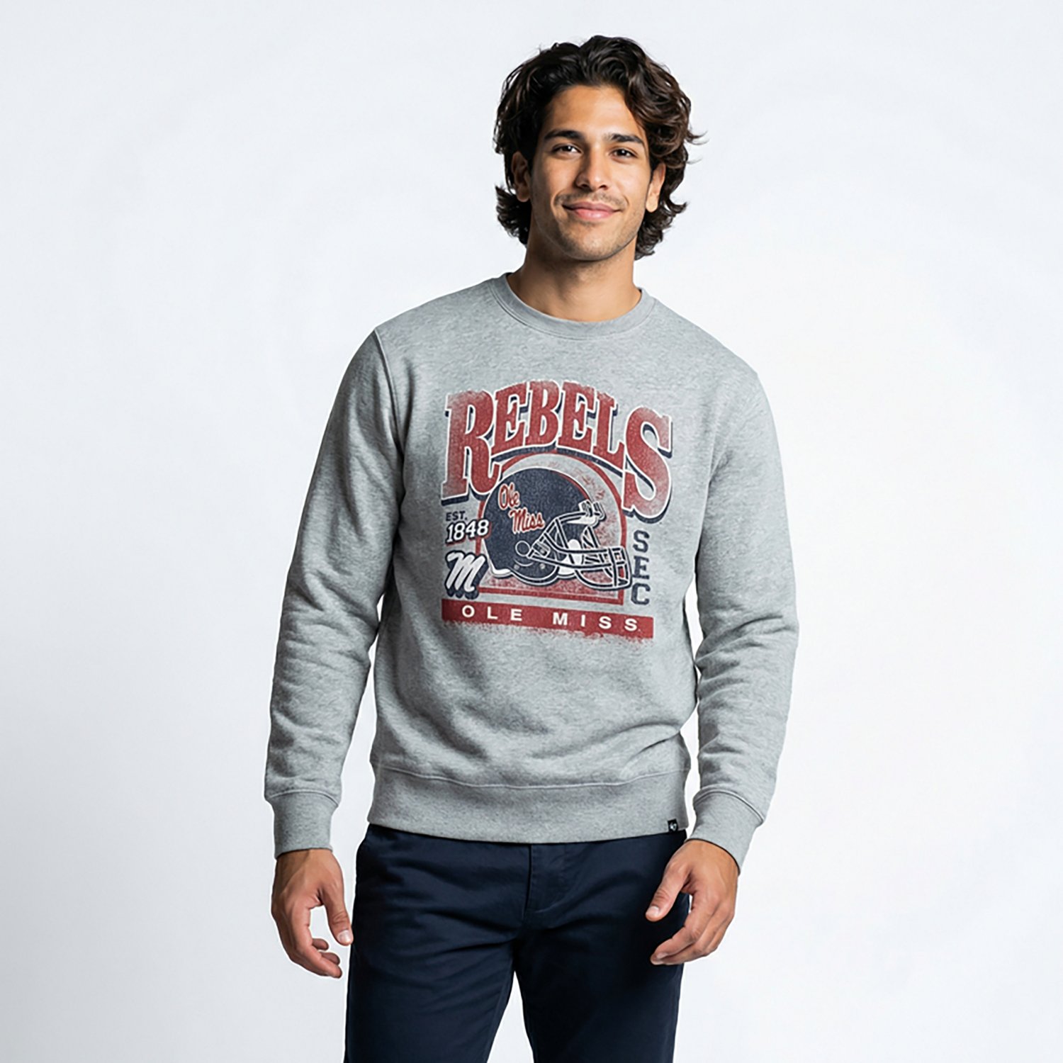 '47 Men's Ole Miss Rebels Arch Regional Headline Crew Sweatshirt - view number 2