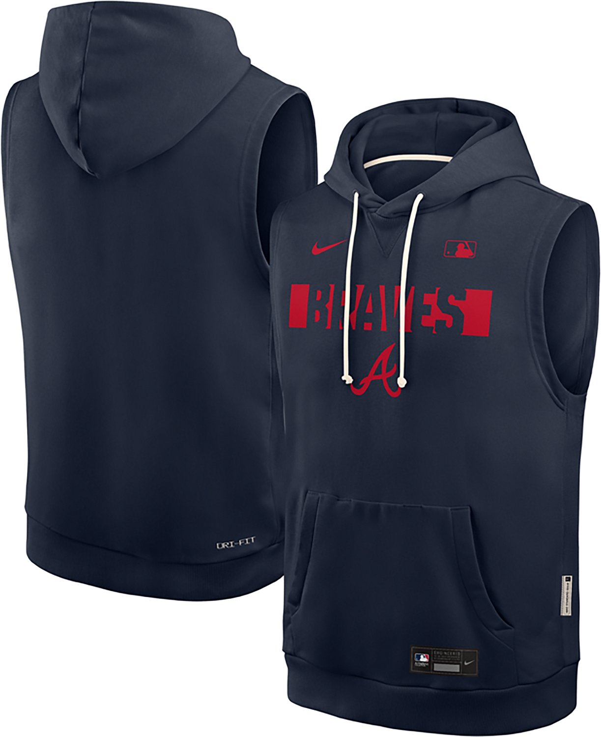 Nike Men’s Atlanta Braves AC Standard Issue Sleeveless Hoodie