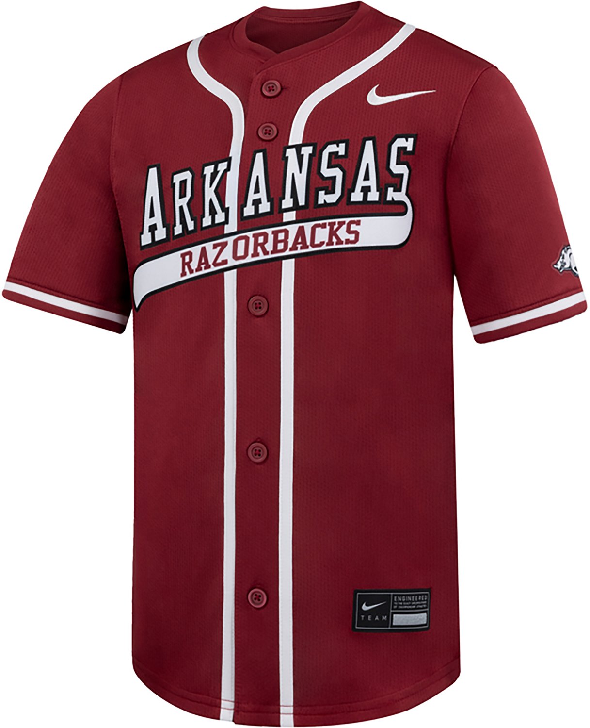 Nike Boys' University of Arkansas Limited Full Button Baseball Jersey