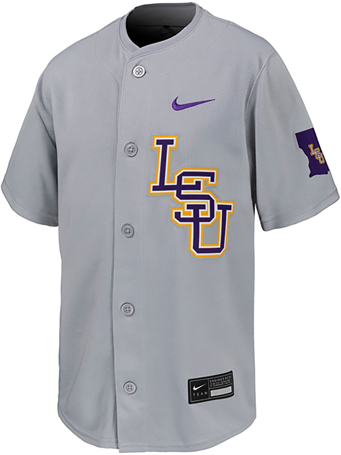 Nike Boys' Louisiana State University Limited Full Button Baseball Jersey