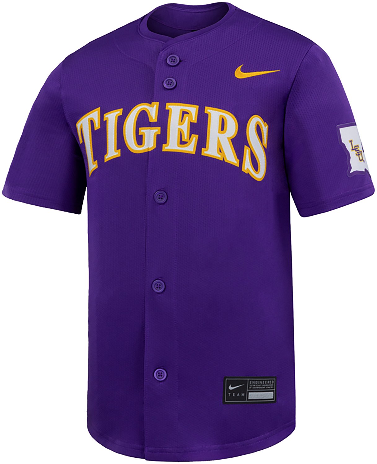 Nike Boys' Louisiana State University Limited Full Button Baseball Jersey
