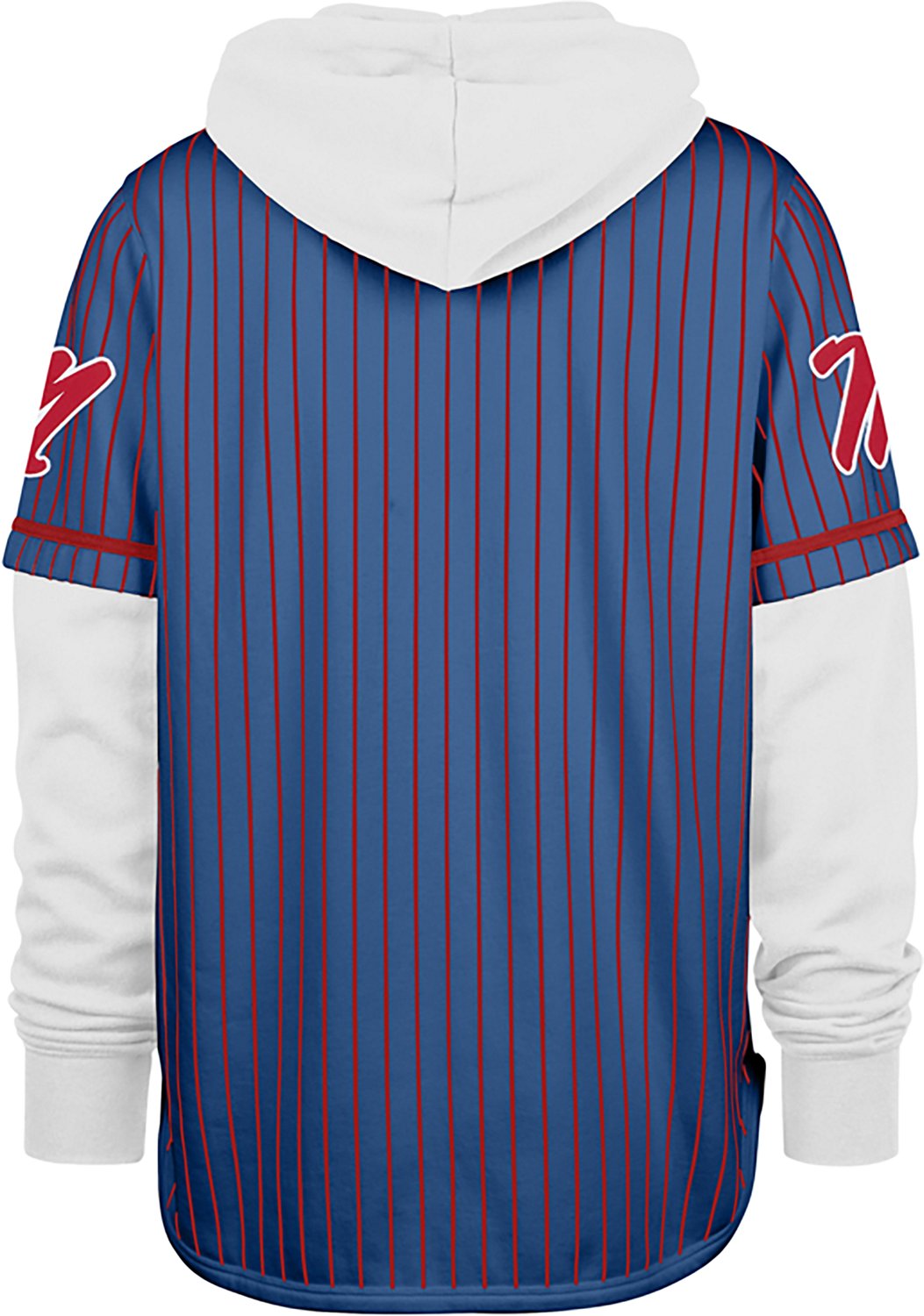 '47 University of Mississippi Primary Logo Pinstripe Double Header Hoodie - view number 2