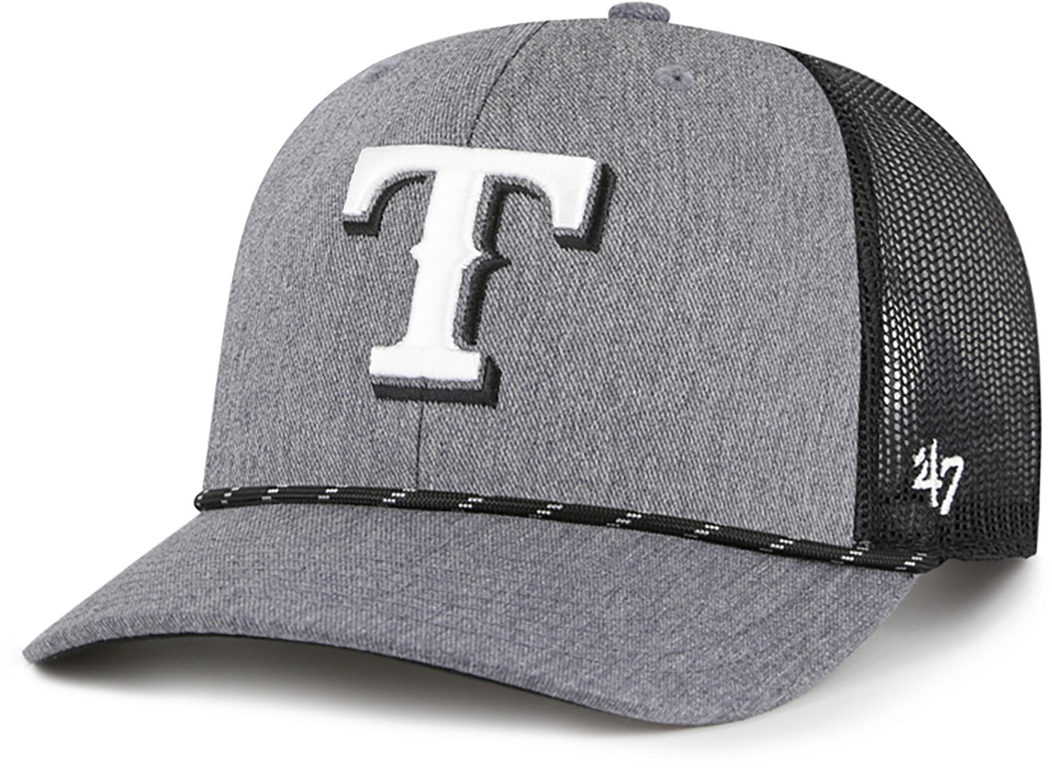 '47 Texas Rangers Carbon Rope Trucker Cap