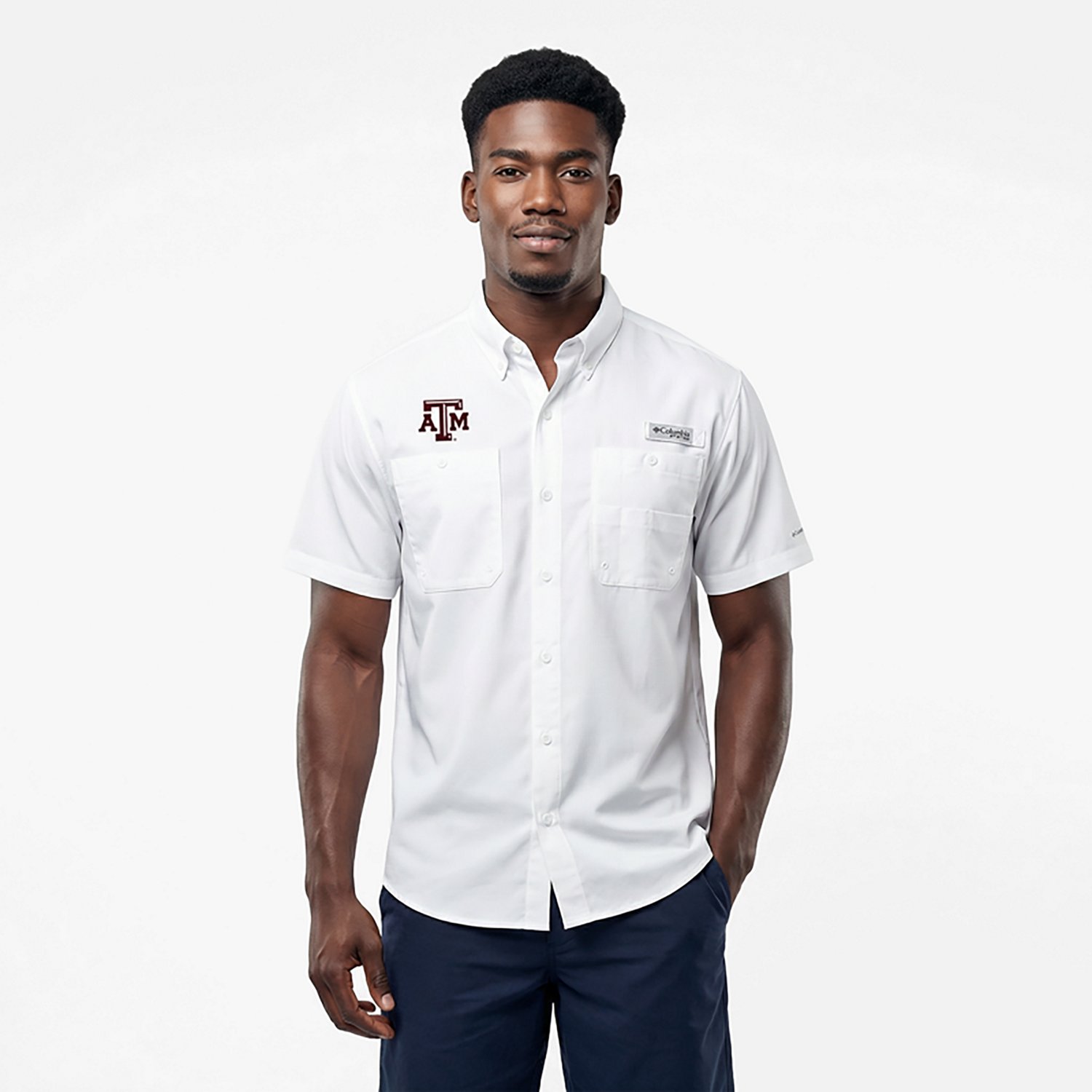 Columbia Sportswear Men's Collegiate Short Sleeve Tamiami Shirt - view number 2