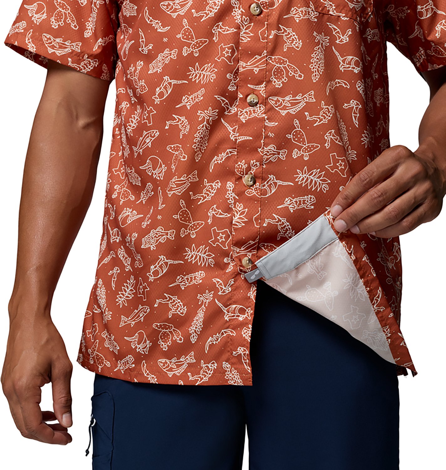 Columbia Sportswear Men's University of Texas Super Slack Tide Shirt - view number 4