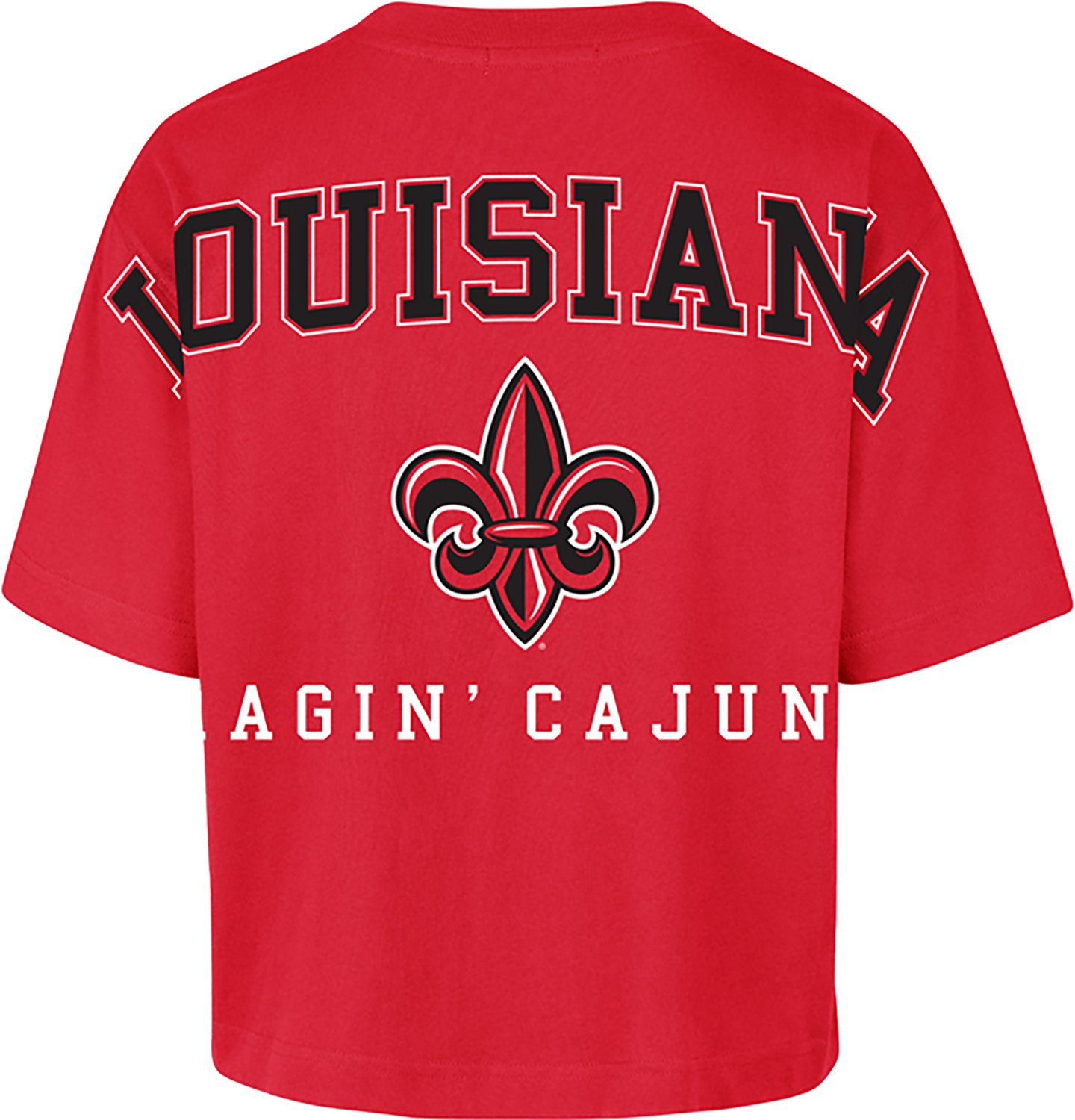 47 Women's Louisiana-Lafayette Back Out Foundation Crop DS T-shirt - view number 2