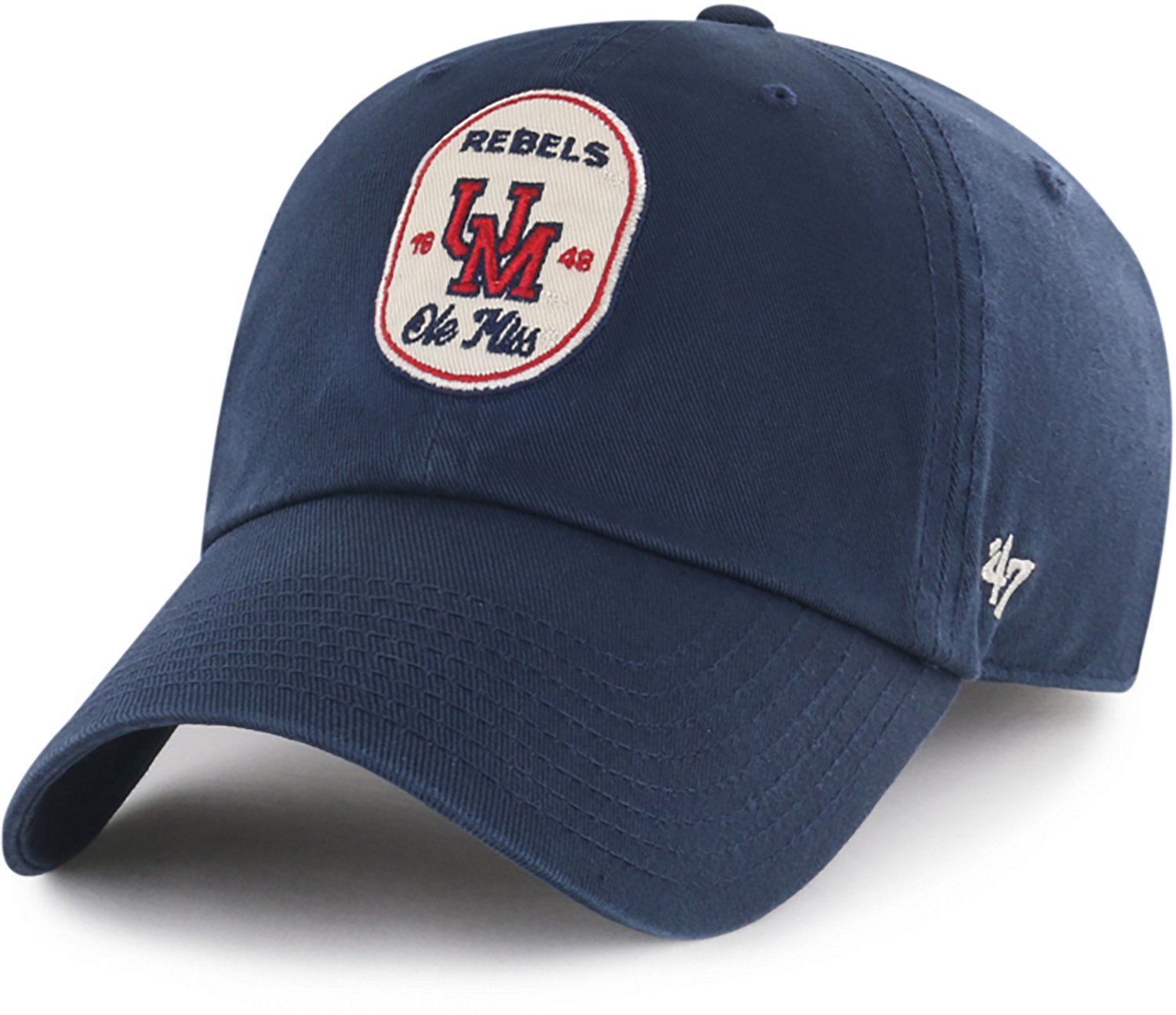 47 Adults' Ole Miss Cross Patch Clean Up Cap
