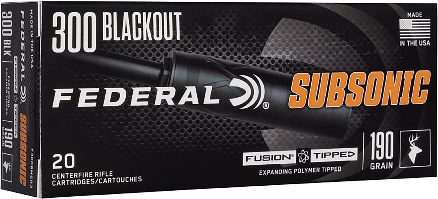 Federal Subsonic .300 Blackout 190-Grain Centerfire Ammunition - 20 Rounds