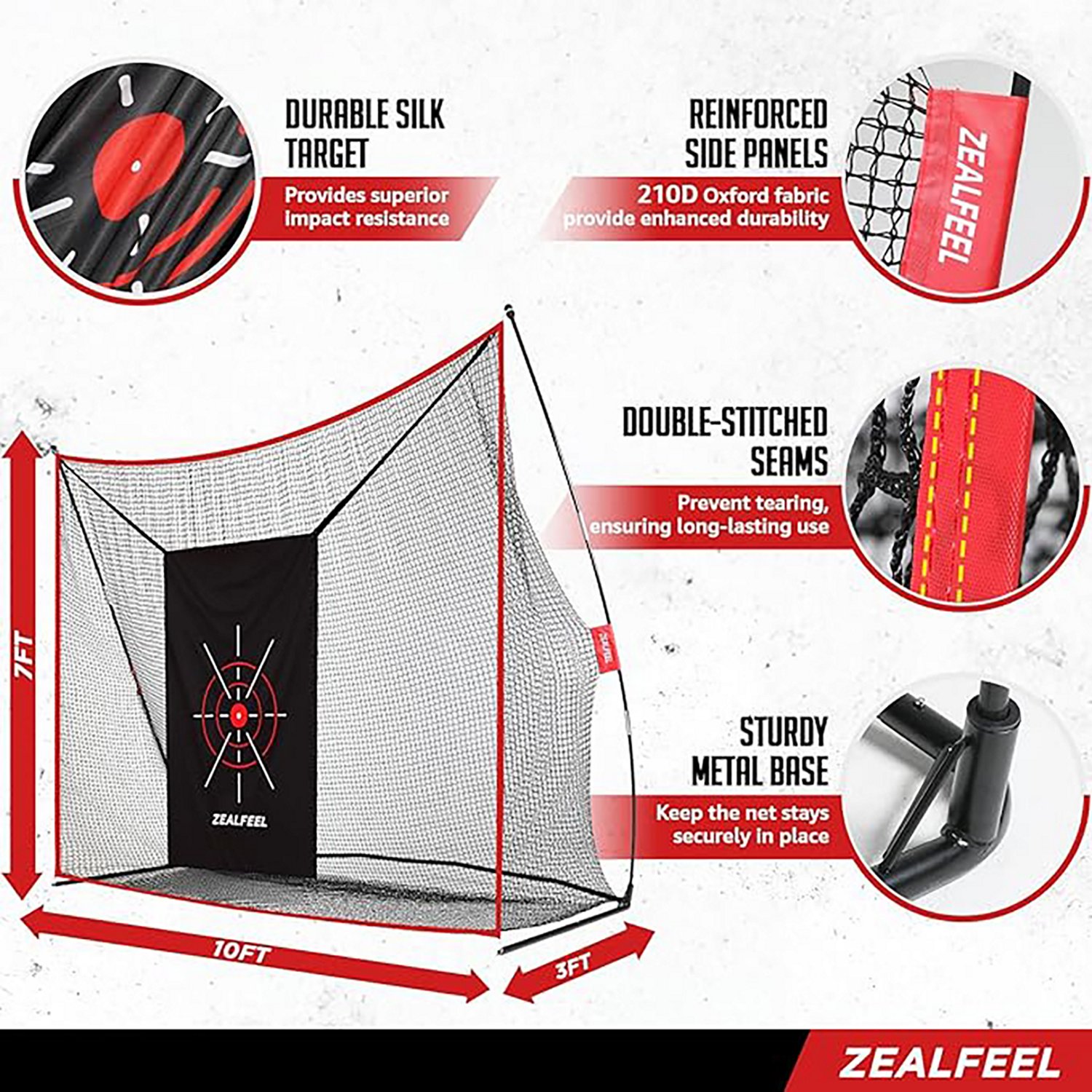Zealfeel 10 x 7 ft Practice Net with Chipping Target - view number 2