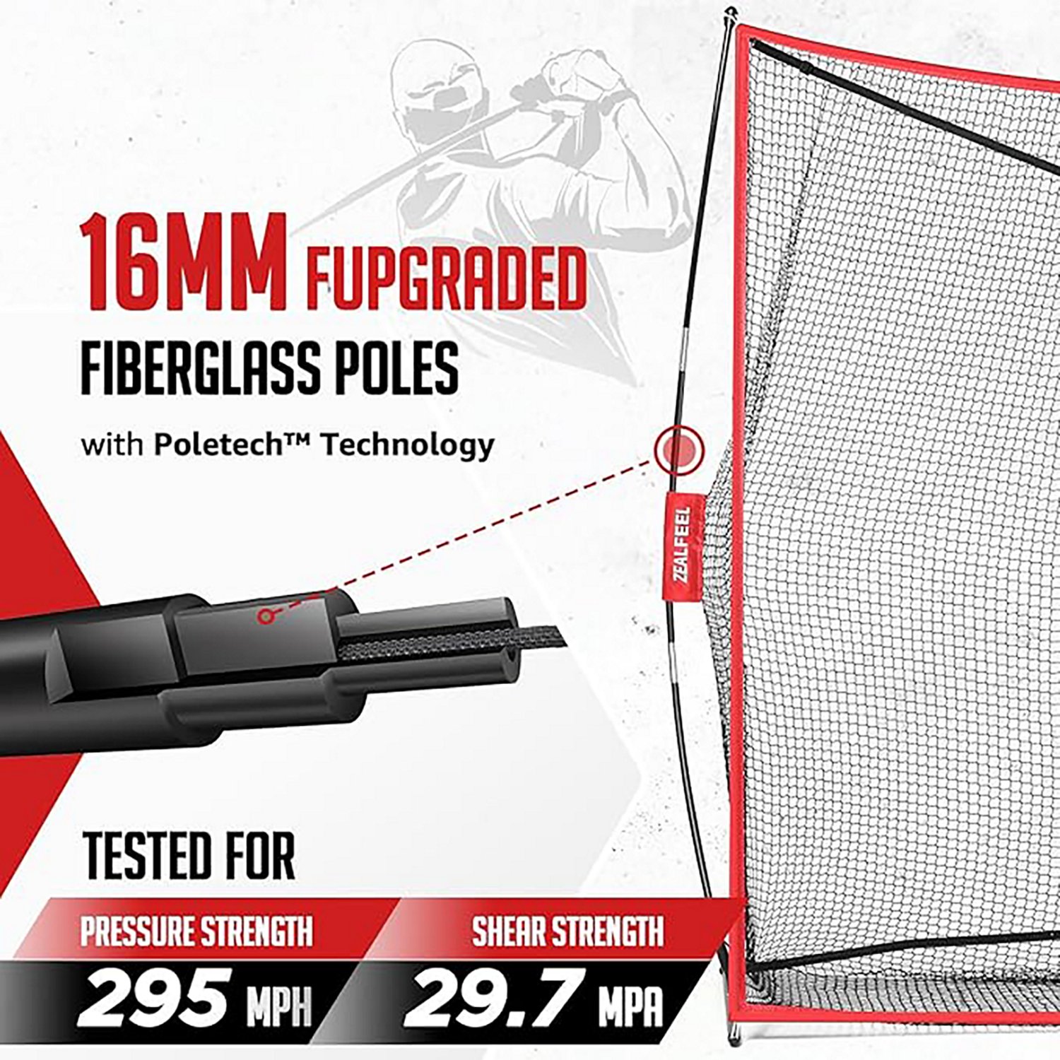 Zealfeel 10 x 7 ft Practice Net with Chipping Target - view number 5