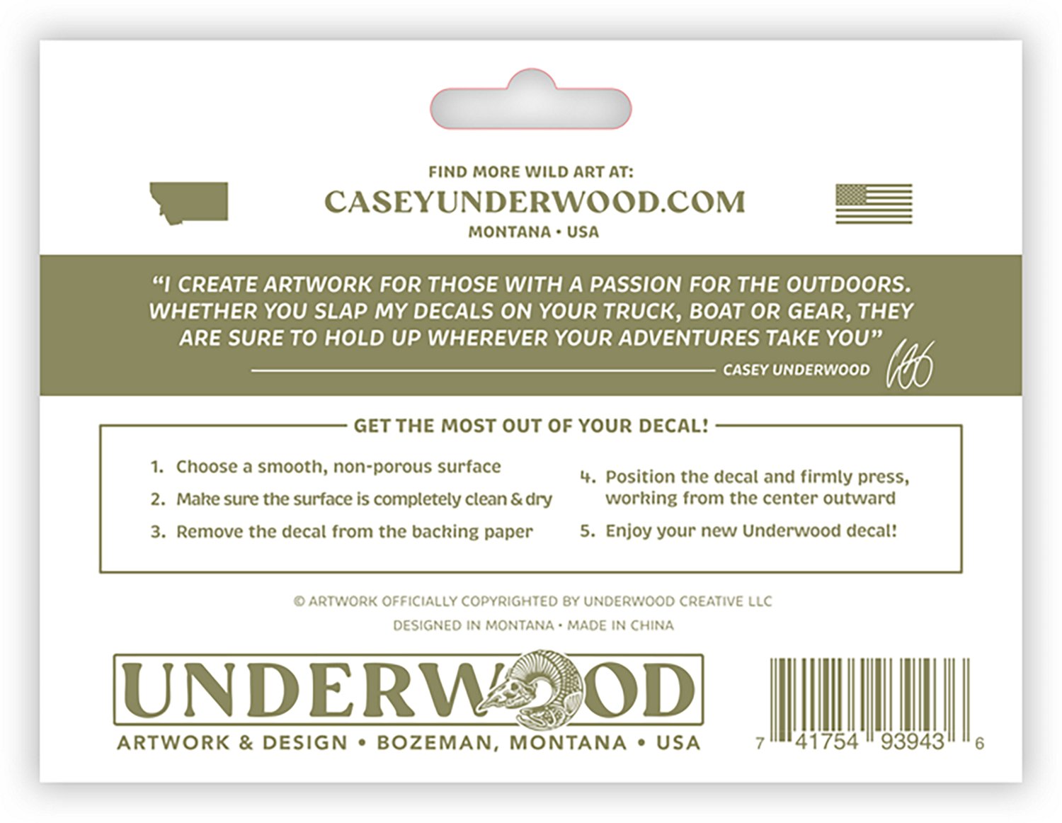 Casey Underwood Mallard Decal - view number 2