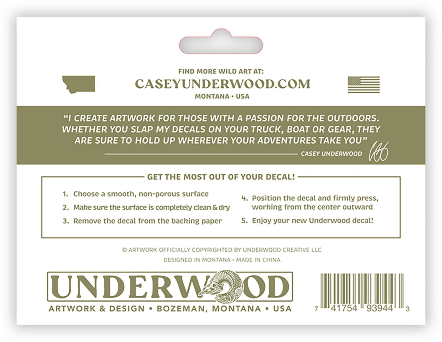 Casey Underwood Wood Duck Decal - view number 2