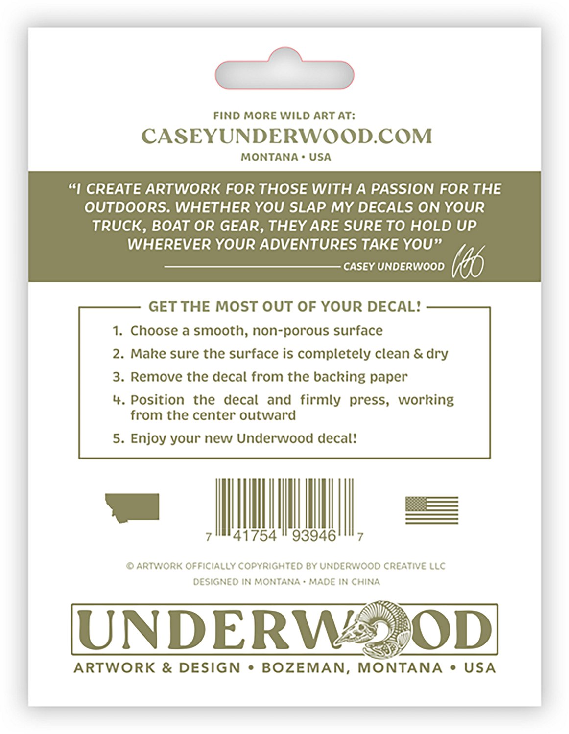 Casey Underwood Eastern Turkey Decal - view number 2