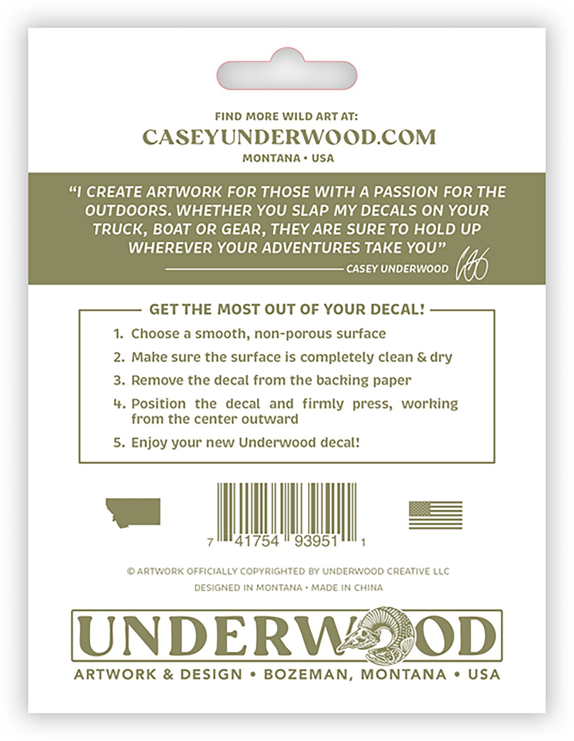 Casey Underwood Whitetail Track Decal - view number 2