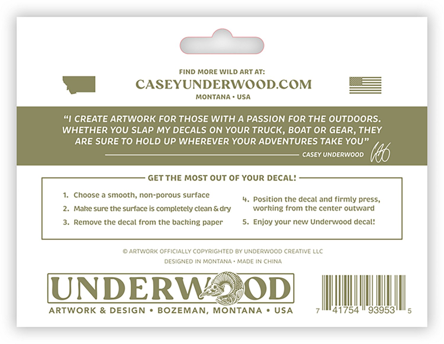 Casey Underwood Redfish Tail Decal - view number 2