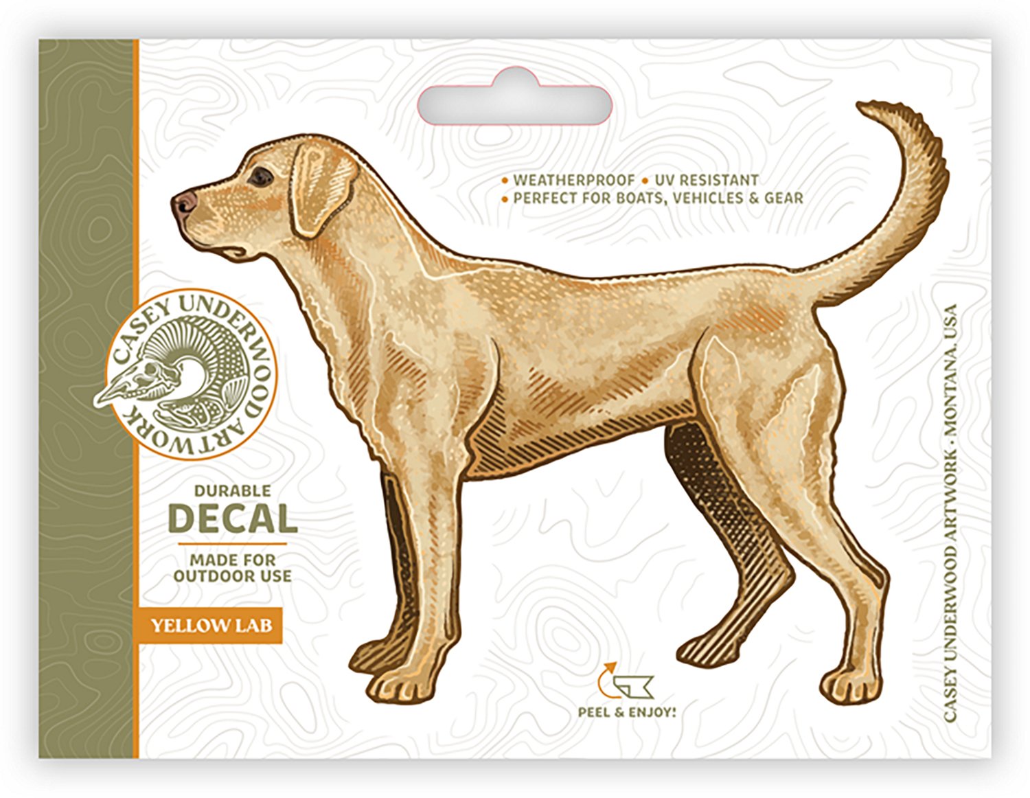 Casey Underwood Yellow Lab Decal